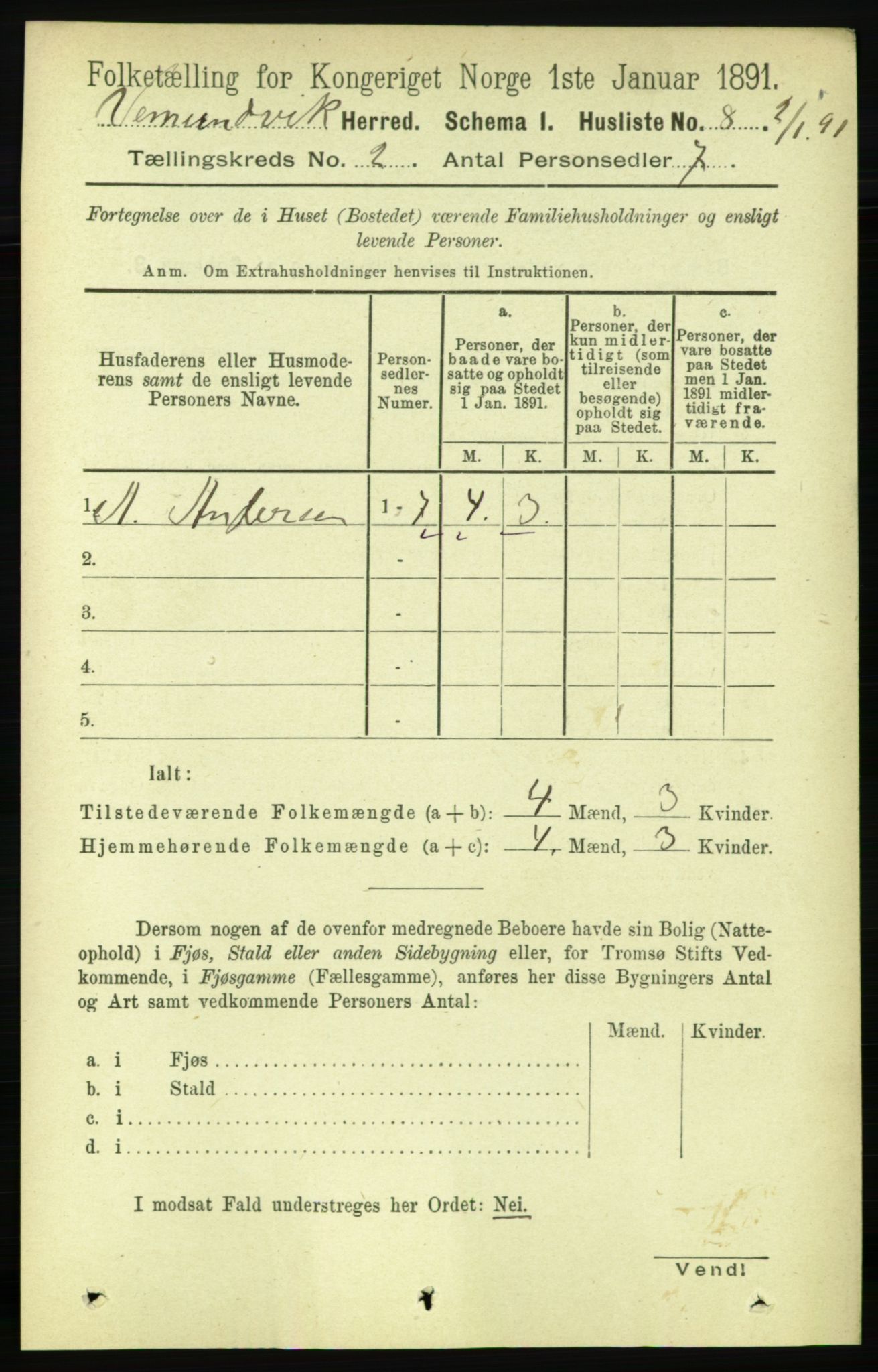 RA, 1891 census for 1745 Vemundvik, 1891, p. 512