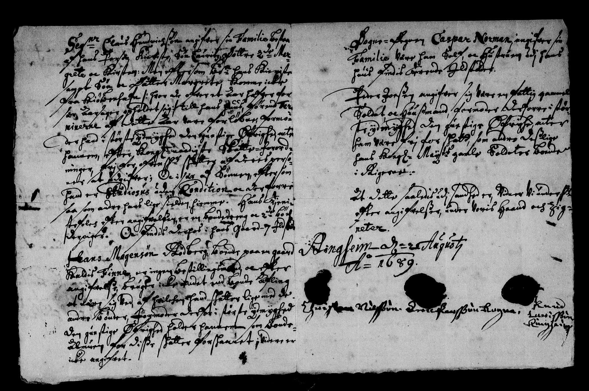 Rentekammeret inntil 1814, Reviderte regnskaper, Stiftamtstueregnskaper, Bergen stiftamt, AV/RA-EA-6043/R/Rc/L0089: Bergen stiftamt, 1688-1689