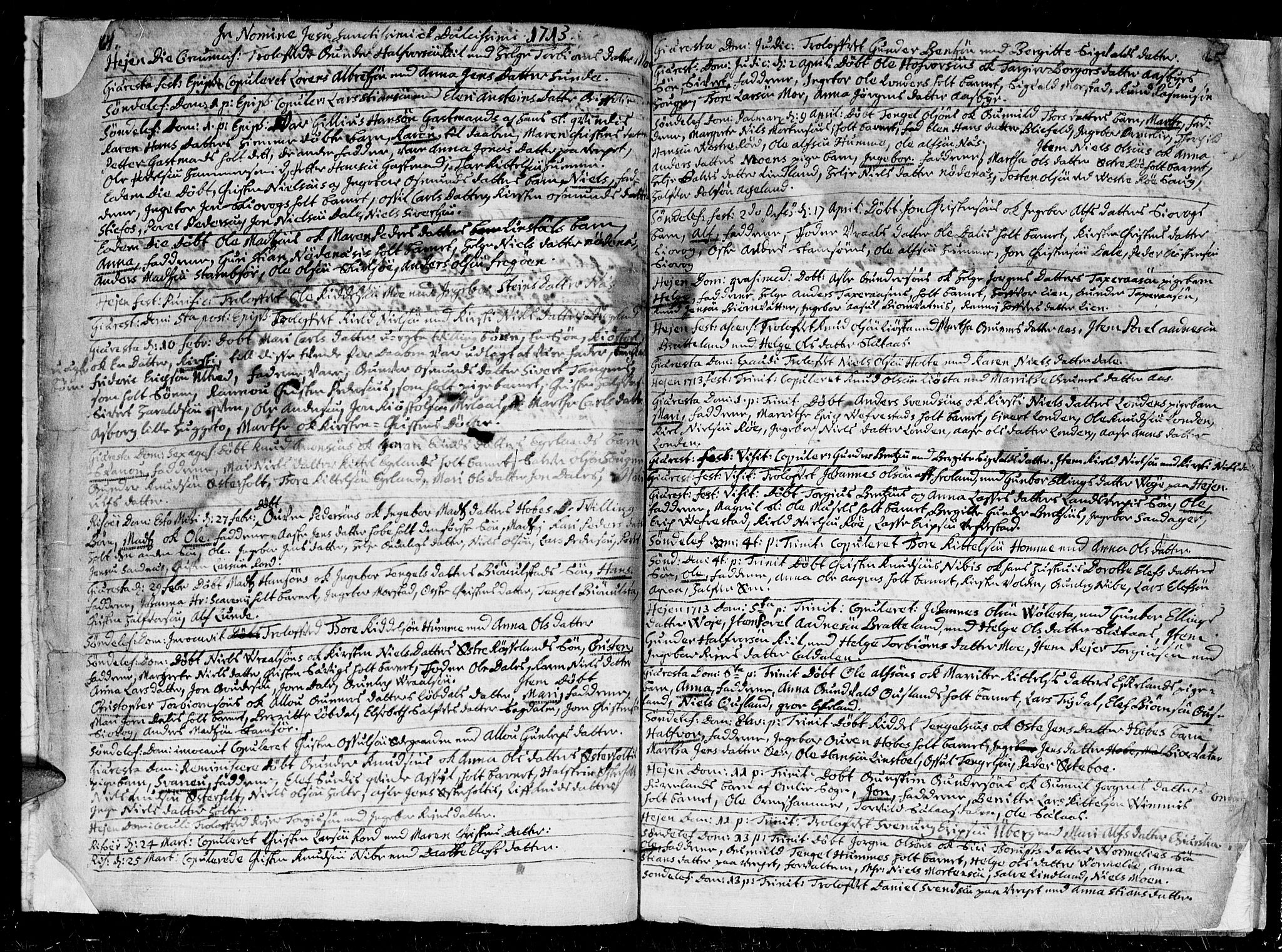 Gjerstad sokneprestkontor, AV/SAK-1111-0014/F/Fa/Faa/L0001: Parish register (official) no. A 1, 1695-1717, p. 64-65