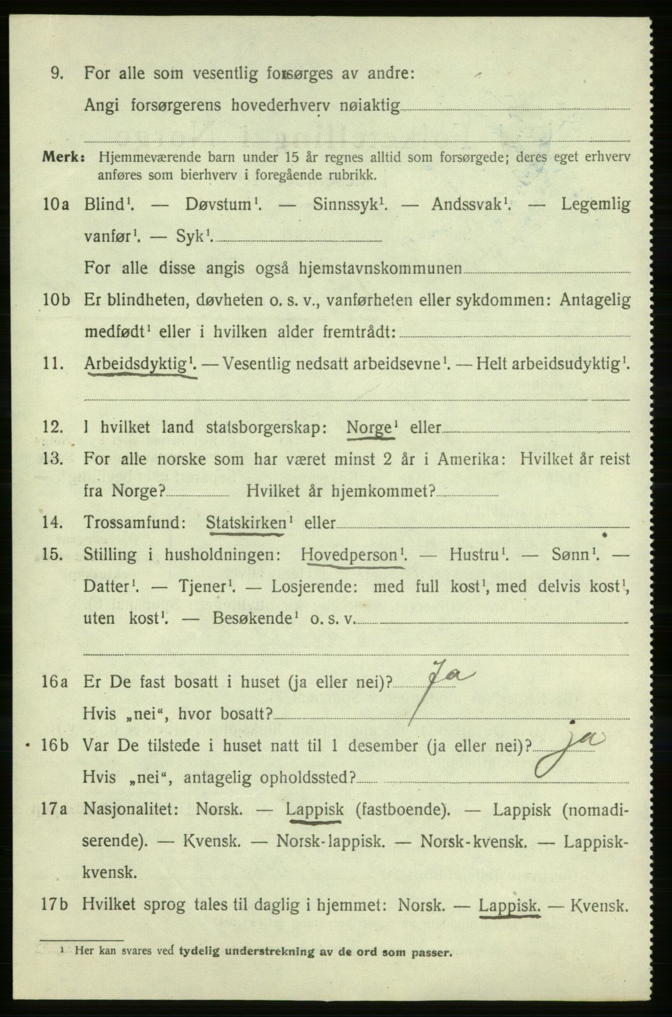 SATØ, 1920 census for Nesseby, 1920, p. 2630