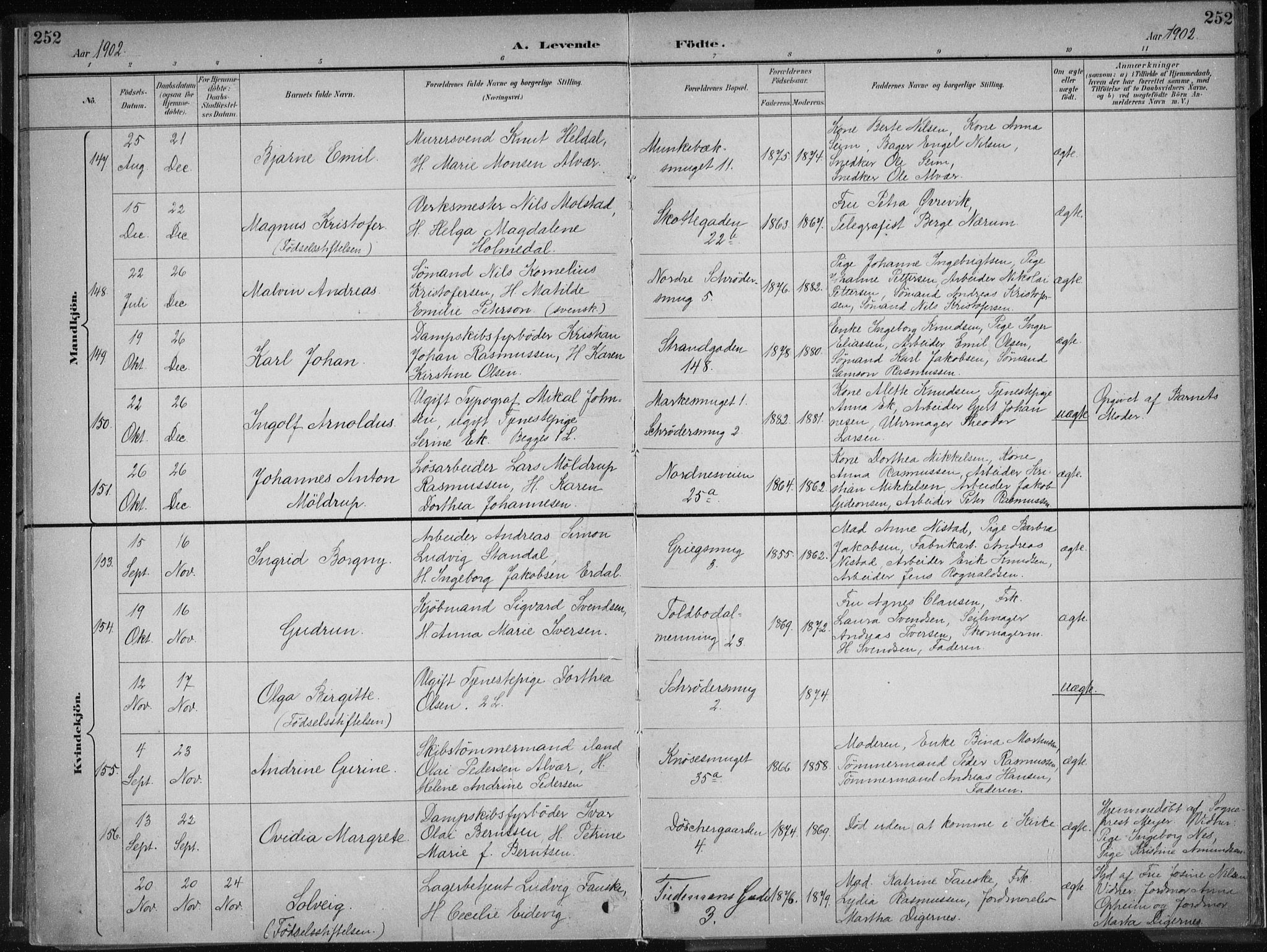 Nykirken Sokneprestembete, AV/SAB-A-77101/H/Haa/L0018: Parish register (official) no. B 6, 1895-1903, p. 252