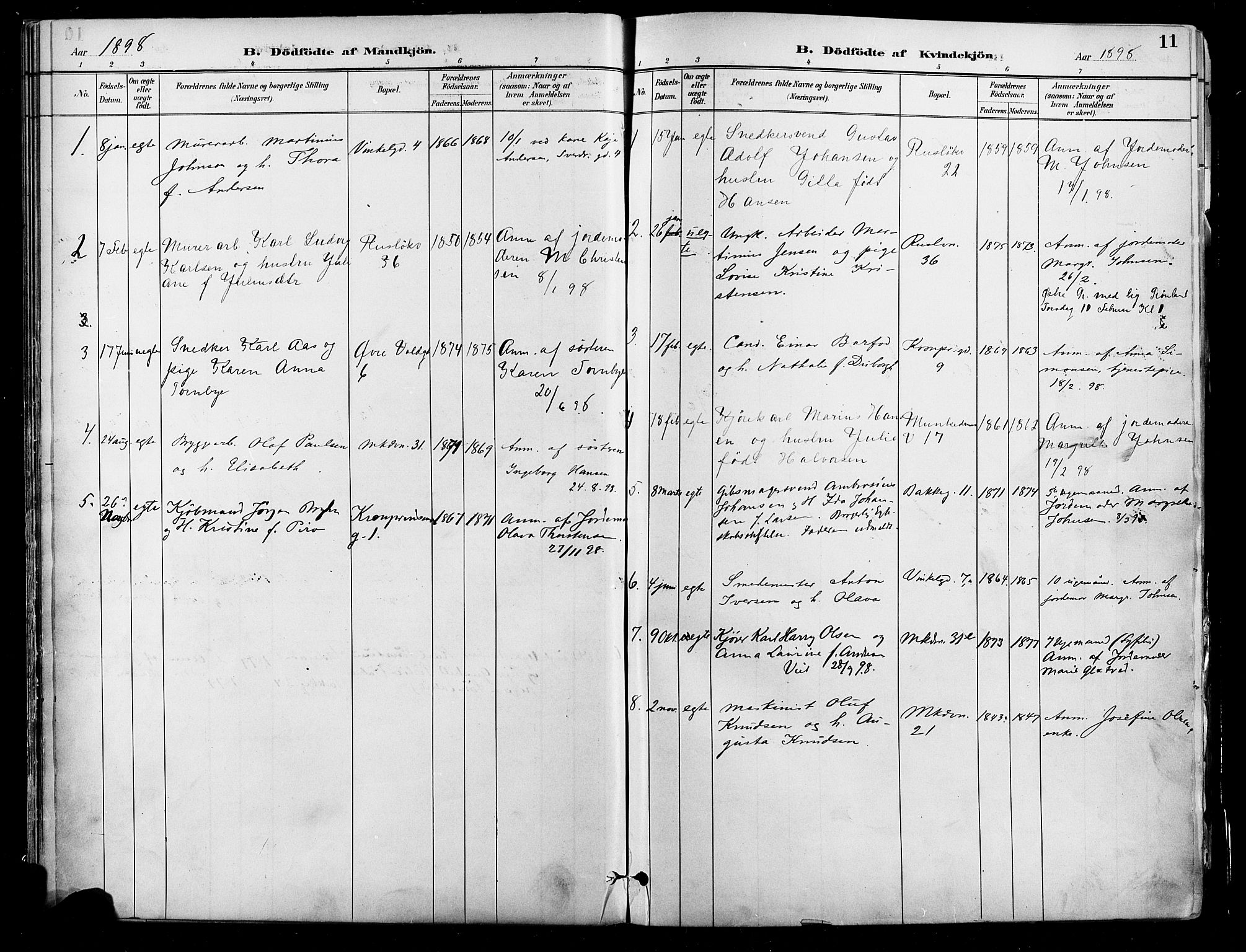 Johannes prestekontor Kirkebøker, SAO/A-10852/F/Fa/L0004: Parish register (official) no. 4, 1883-1907, p. 11