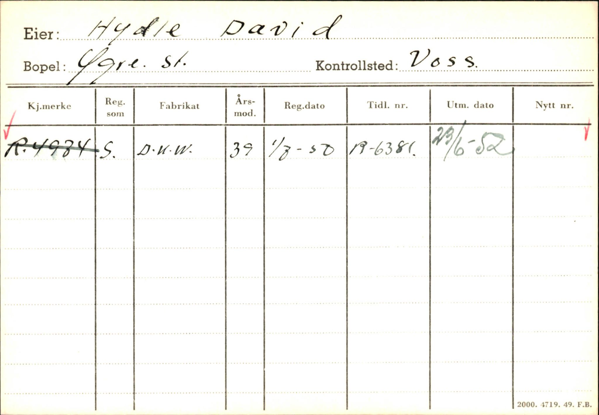 Statens vegvesen, Hordaland vegkontor, AV/SAB-A-5201/2/Ha/L0025: R-eierkort H-I, 1920-1971, p. 5