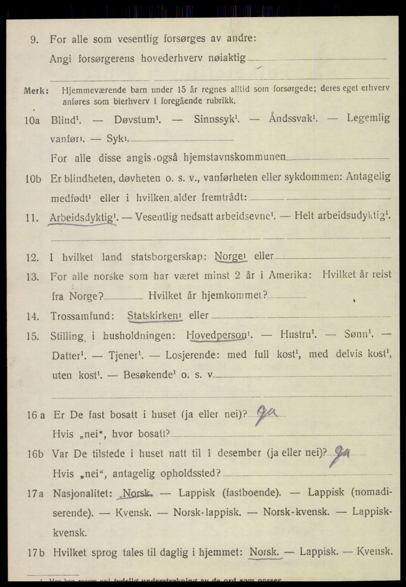 SAT, 1920 census for Alstahaug, 1920, p. 576