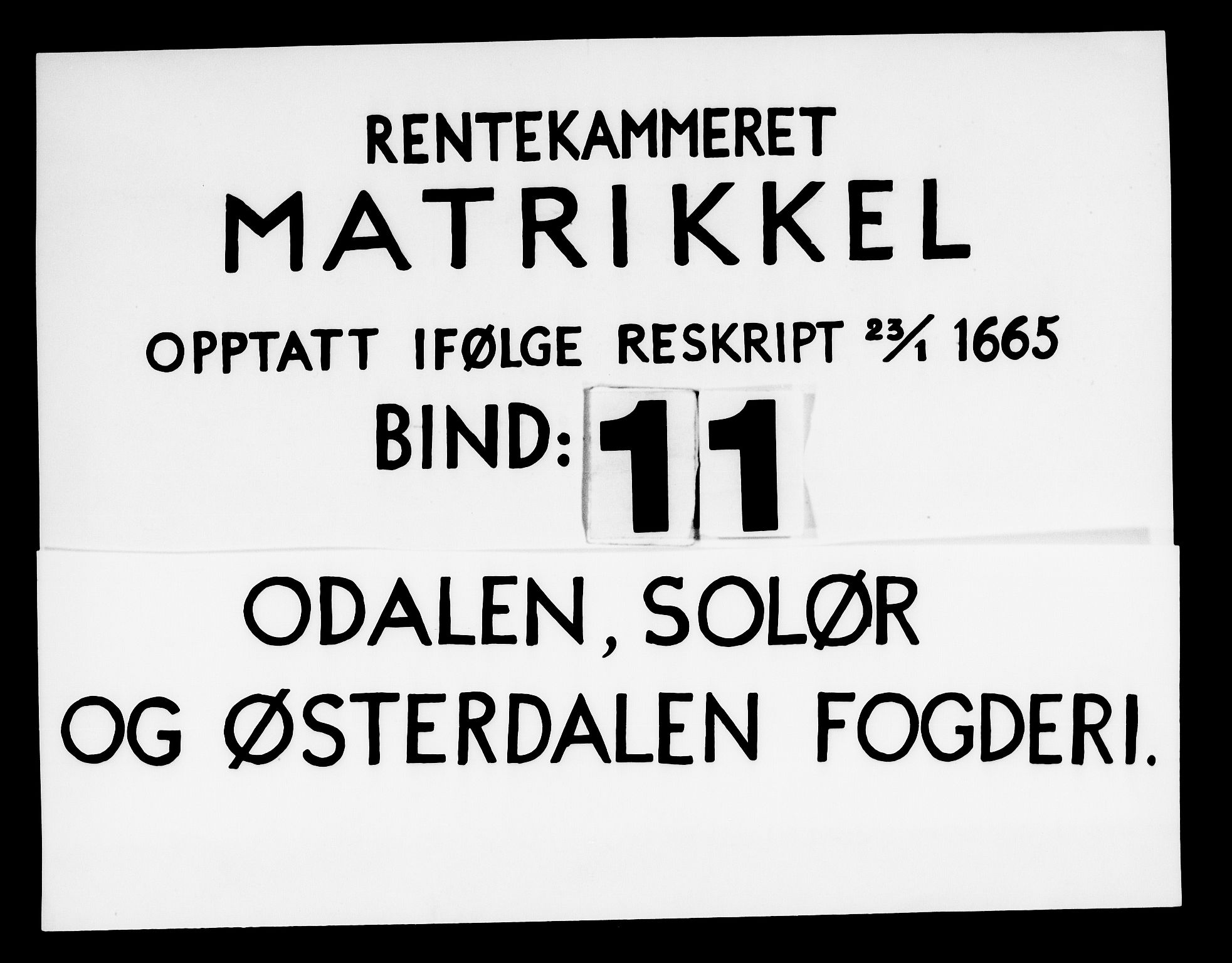 Rentekammeret inntil 1814, Realistisk ordnet avdeling, RA/EA-4070/N/Nb/Nba/L0011: Odal, Solør og Østerdalen fogderi, 1667