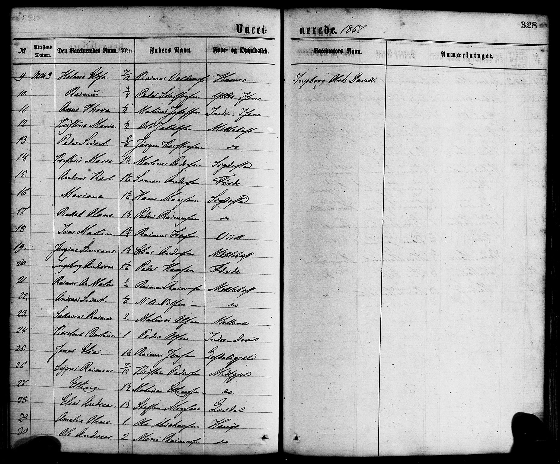 Davik sokneprestembete, AV/SAB-A-79701/H/Haa/Haaa/L0006: Parish register (official) no. A 6, 1867-1881, p. 328