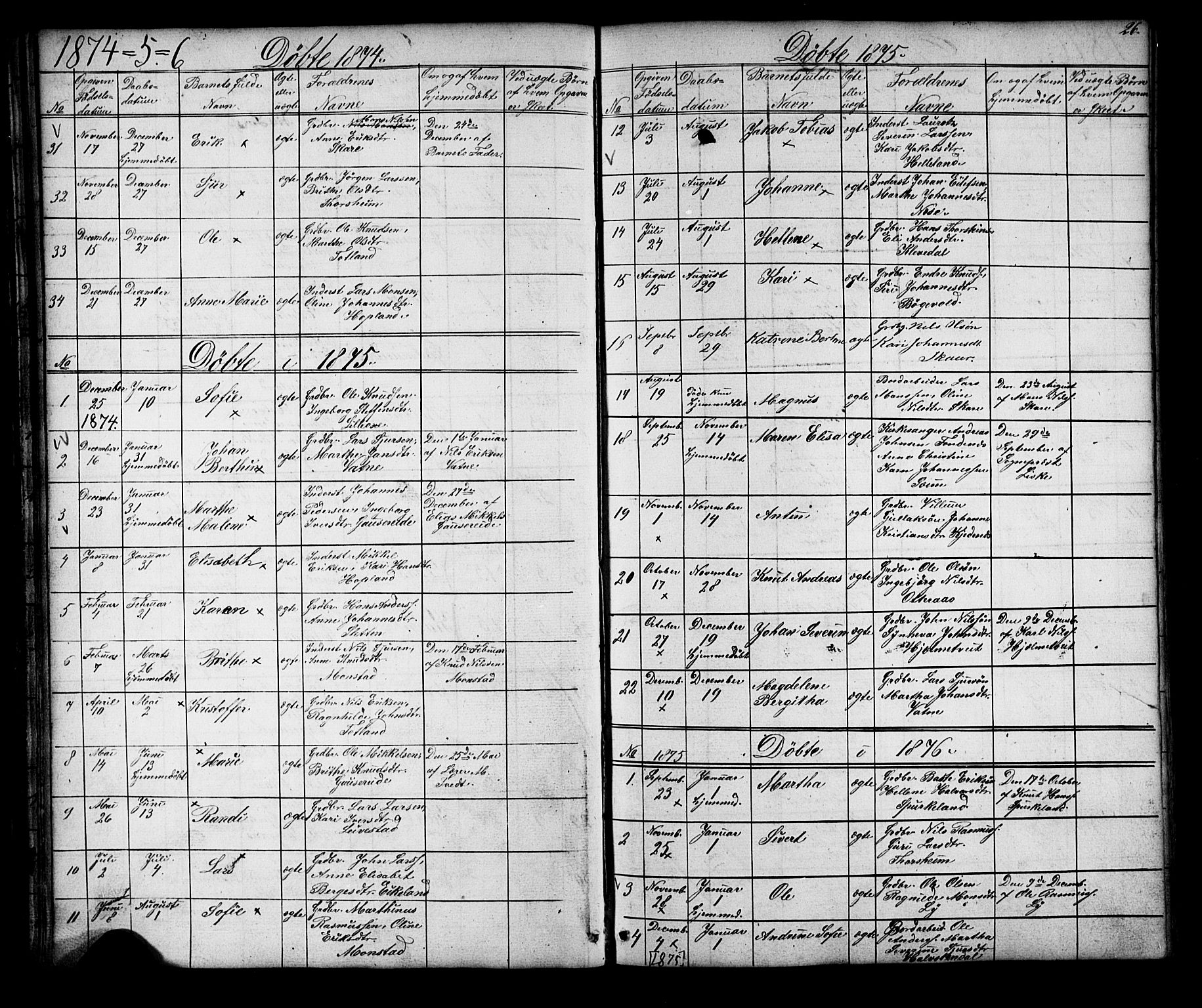 Alversund Sokneprestembete, AV/SAB-A-73901/H/Ha/Hab: Parish register (copy) no. D 2, 1851-1889, p. 26
