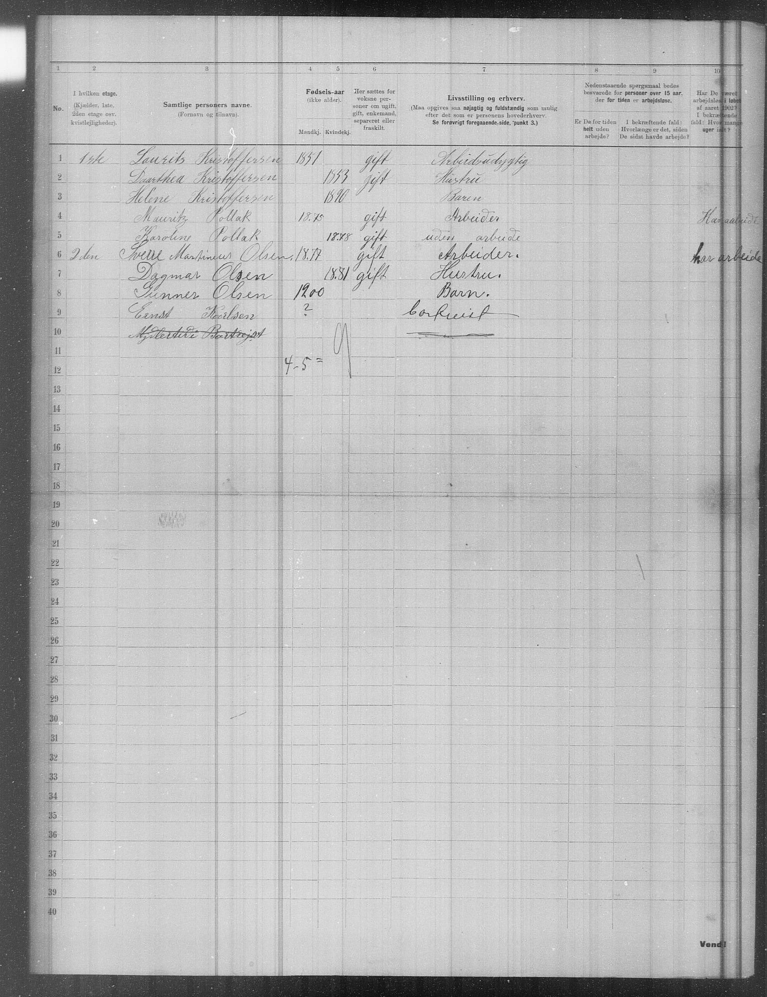 OBA, Municipal Census 1902 for Kristiania, 1902, p. 18461