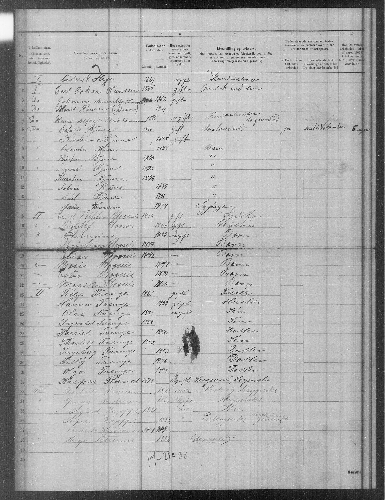 OBA, Municipal Census 1902 for Kristiania, 1902, p. 16076