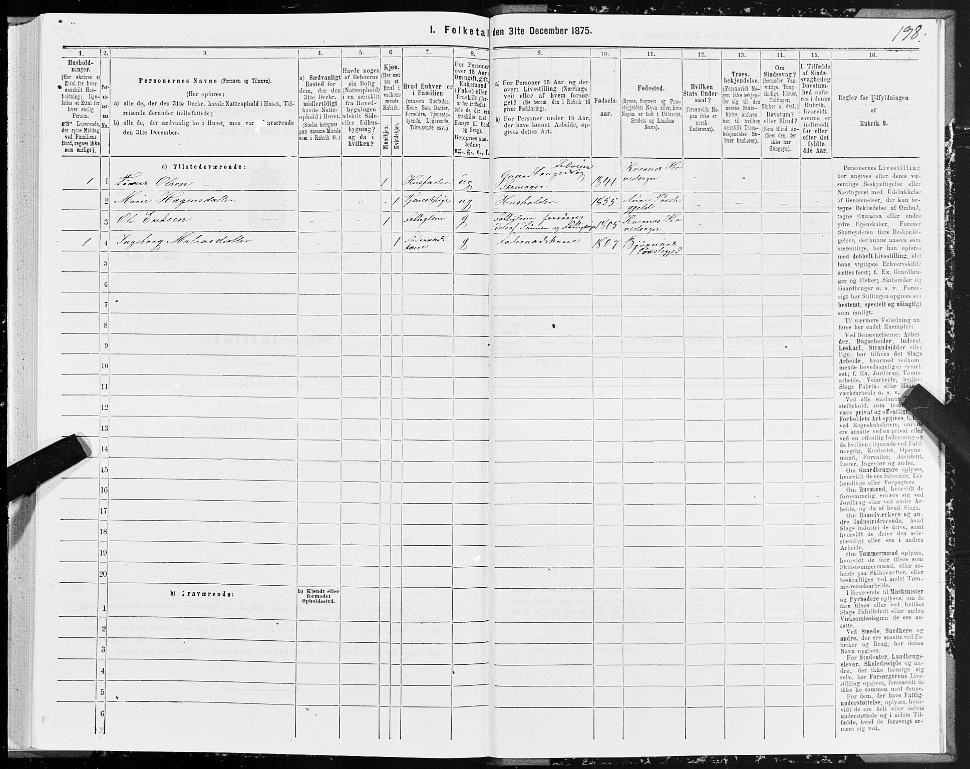 SAT, 1875 census for 1569P Aure, 1875, p. 2198