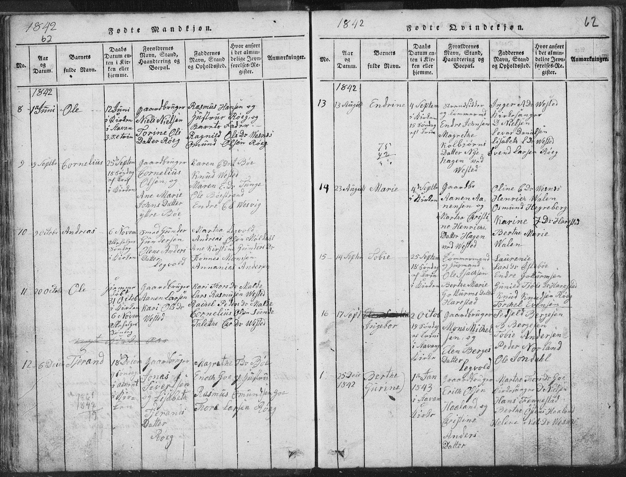 Hetland sokneprestkontor, AV/SAST-A-101826/30/30BA/L0001: Parish register (official) no. A 1, 1816-1856, p. 63