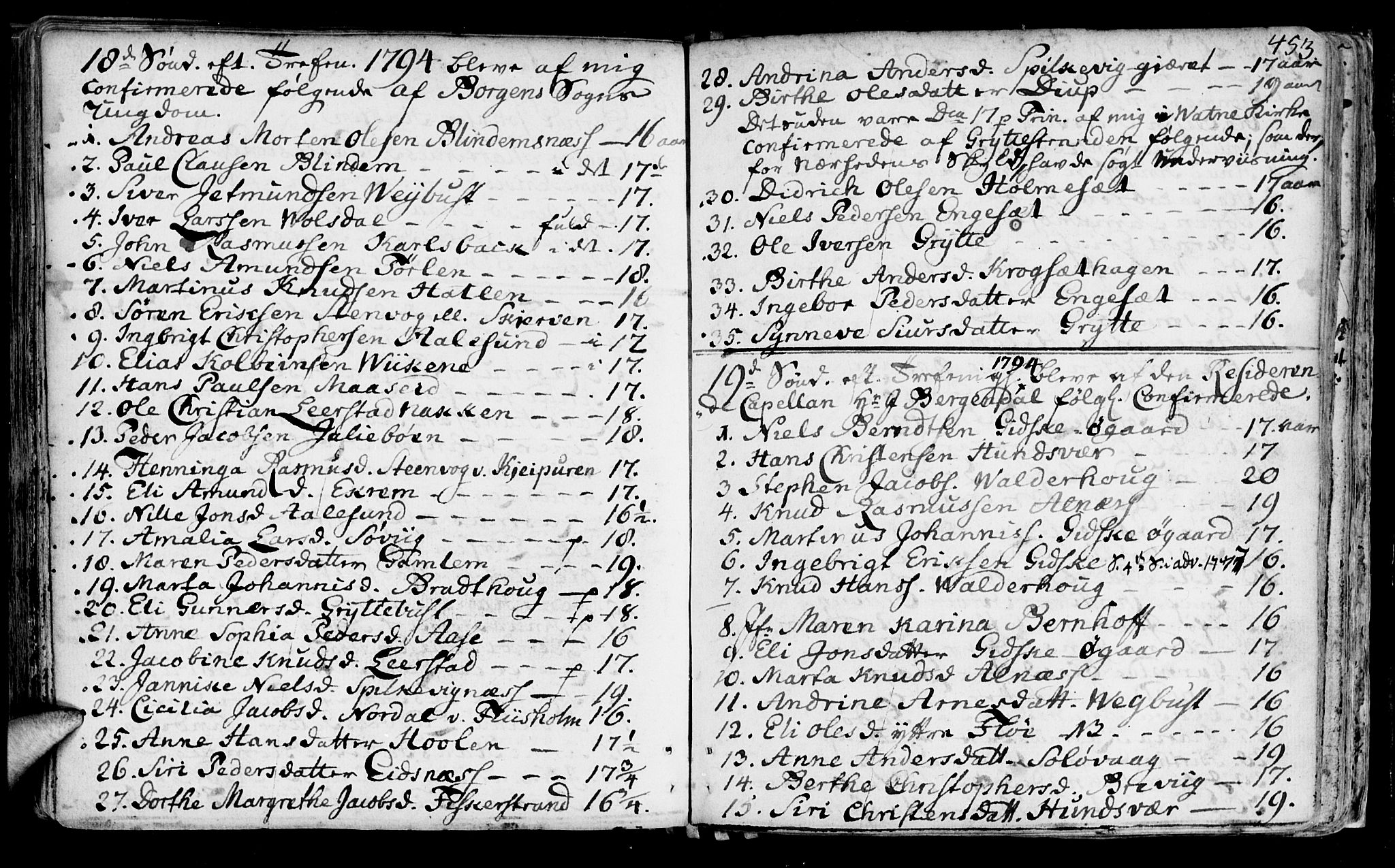 Ministerialprotokoller, klokkerbøker og fødselsregistre - Møre og Romsdal, AV/SAT-A-1454/528/L0393: Parish register (official) no. 528A04, 1762-1800, p. 453