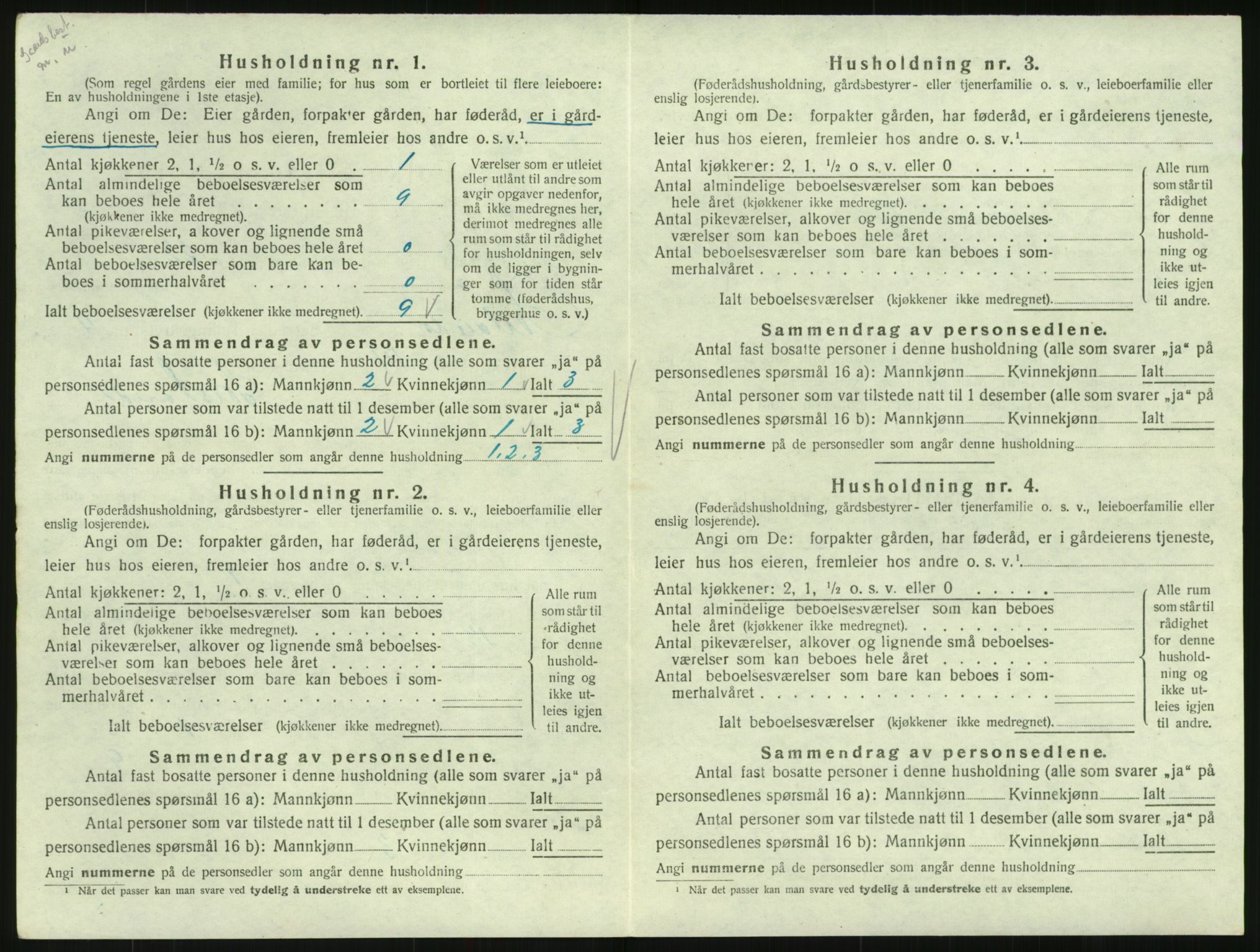 SAK, 1920 census for Iveland, 1920, p. 236