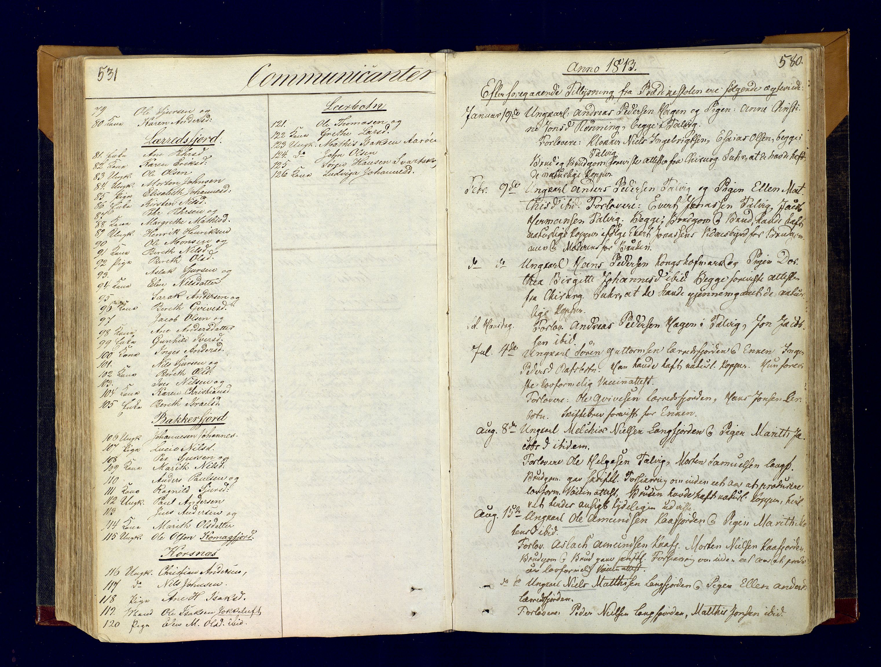 Talvik sokneprestkontor, SATØ/S-1337/H/Ha/L0007kirke: Parish register (official) no. 7, 1813-1821, p. 531-580