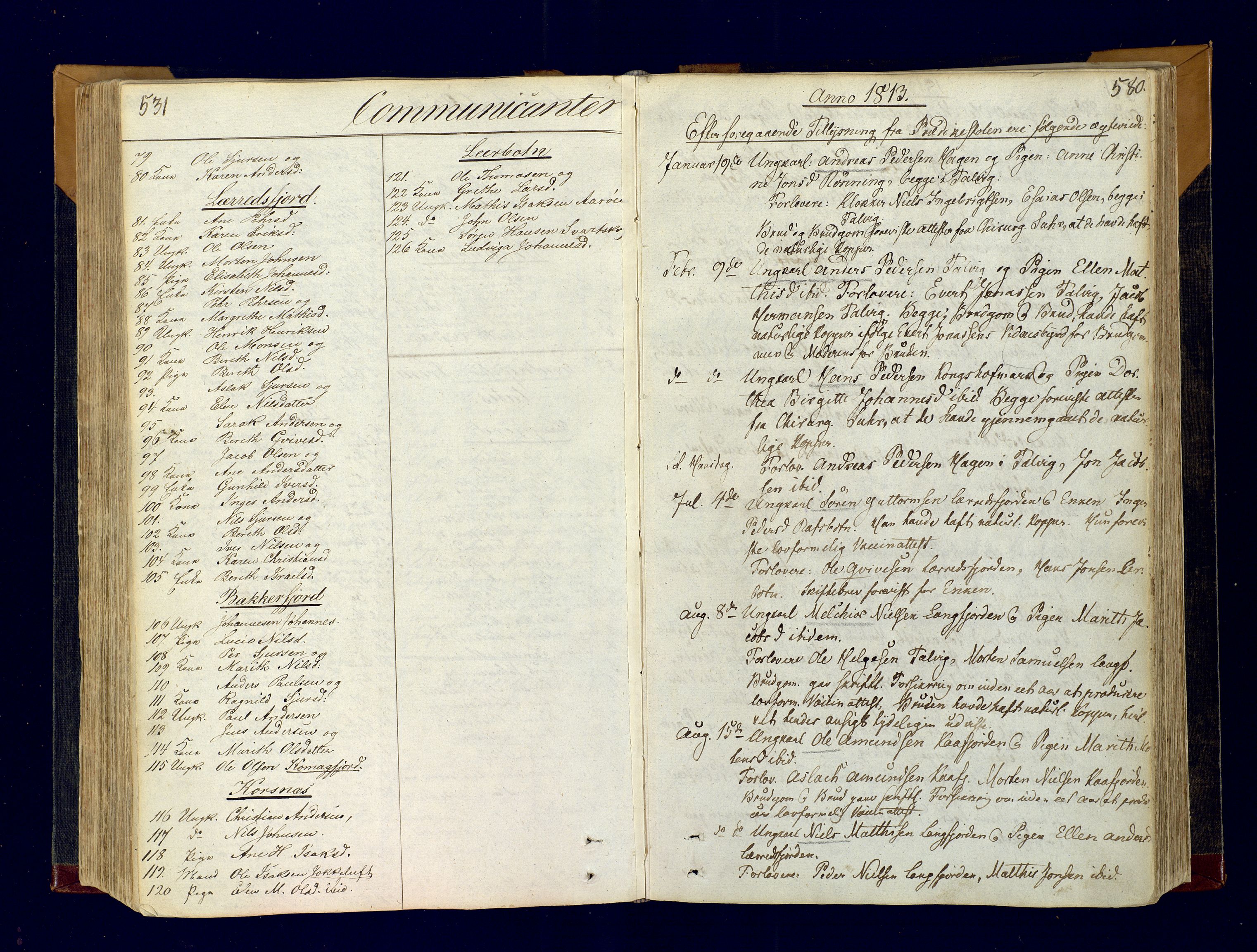 Talvik sokneprestkontor, AV/SATØ-S-1337/H/Ha/L0007kirke: Parish register (official) no. 7, 1813-1821, p. 531-580