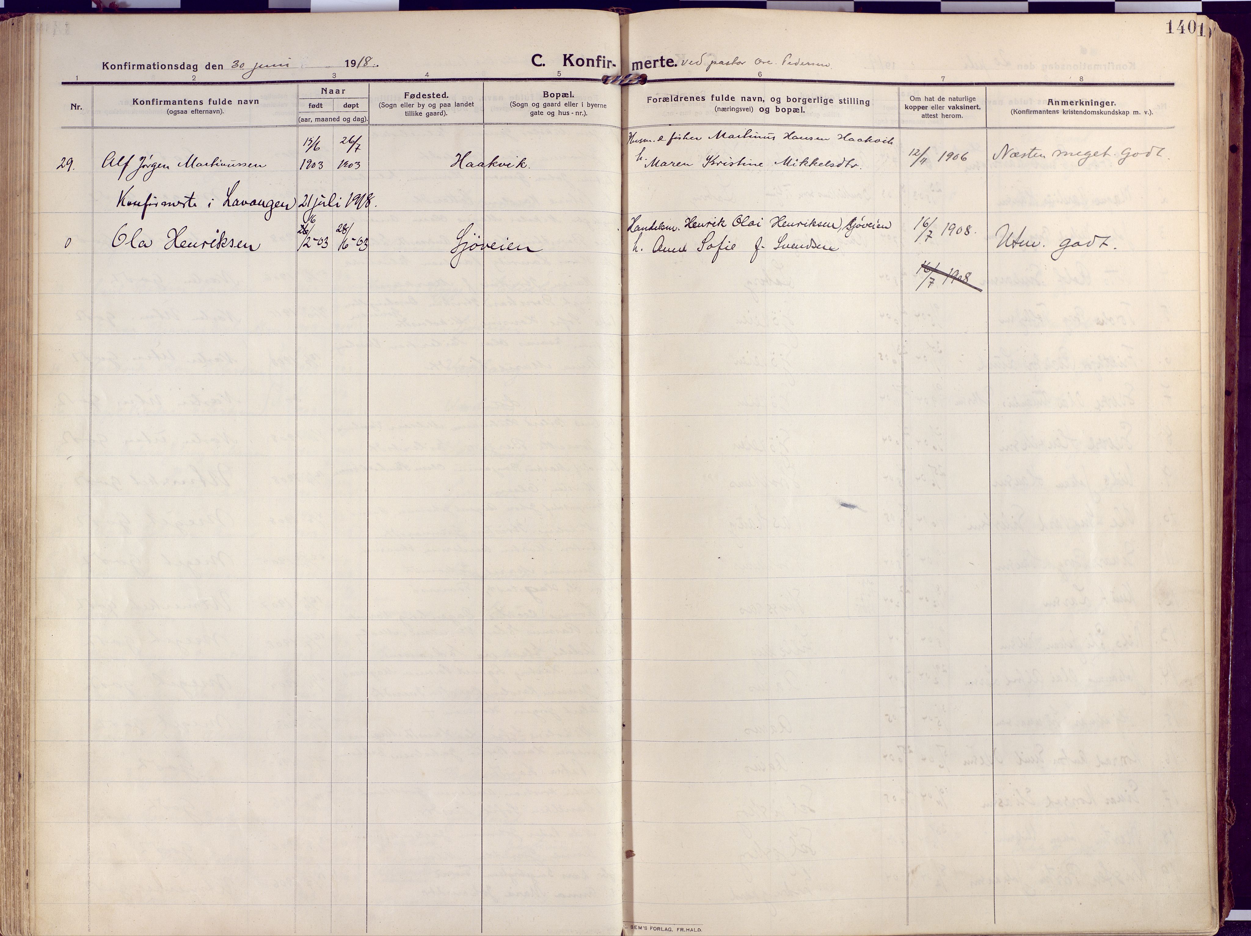 Salangen sokneprestembete, SATØ/S-1324/H/Ha/L0004kirke: Parish register (official) no. 4, 1912-1927, p. 140
