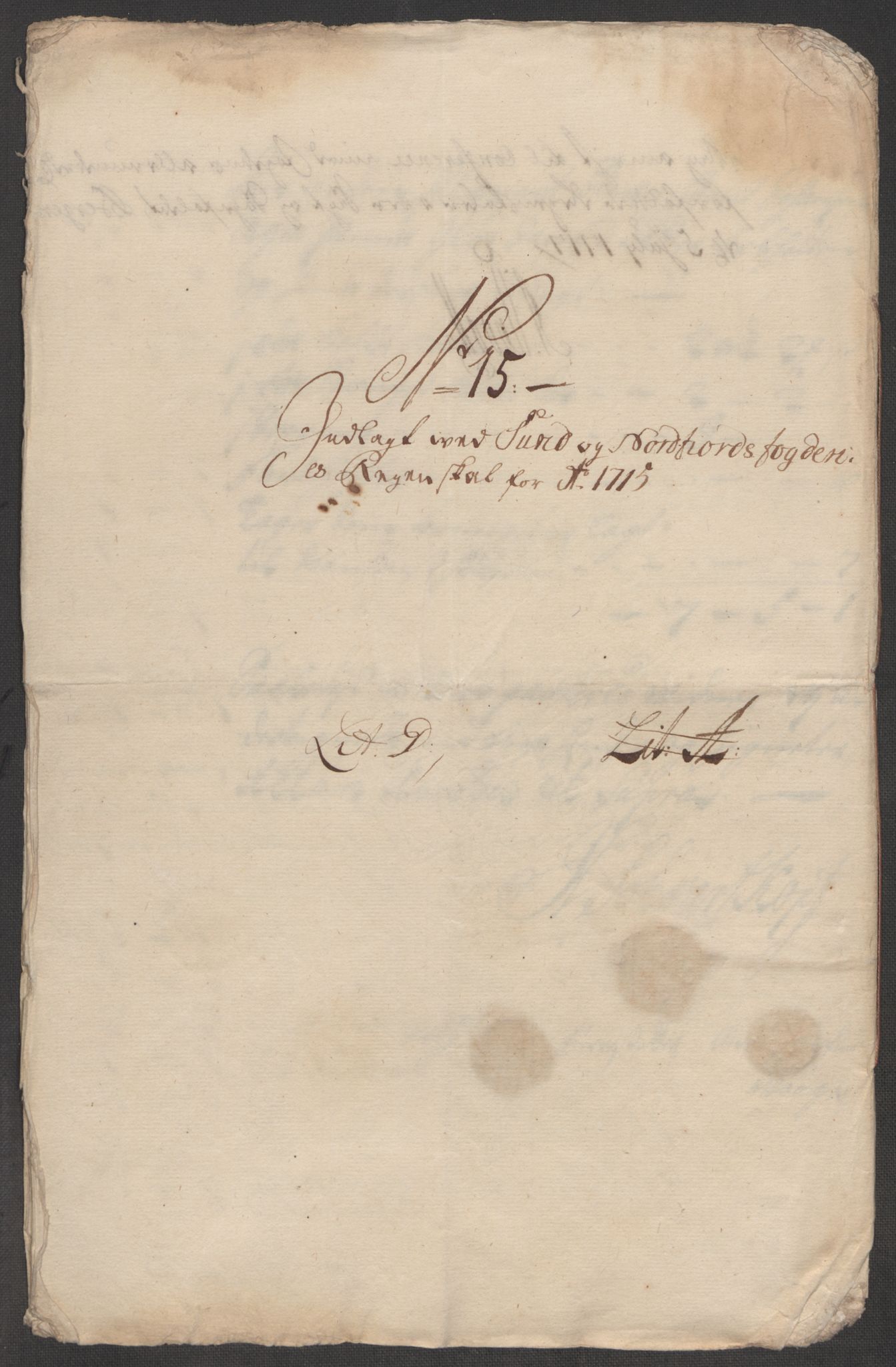 Rentekammeret inntil 1814, Reviderte regnskaper, Fogderegnskap, AV/RA-EA-4092/R53/L3439: Fogderegnskap Sunn- og Nordfjord, 1715, p. 395