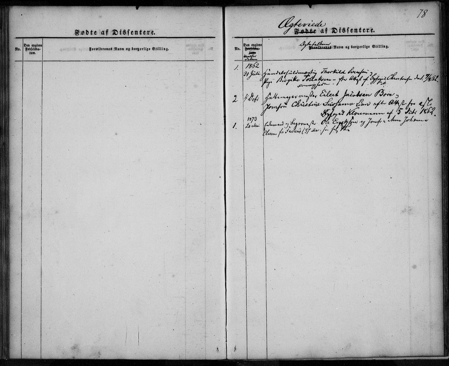 Domkirken sokneprestkontor, SAST/A-101812/001/30/30BA/L0021: Parish register (official) no. A 20, 1860-1877, p. 78