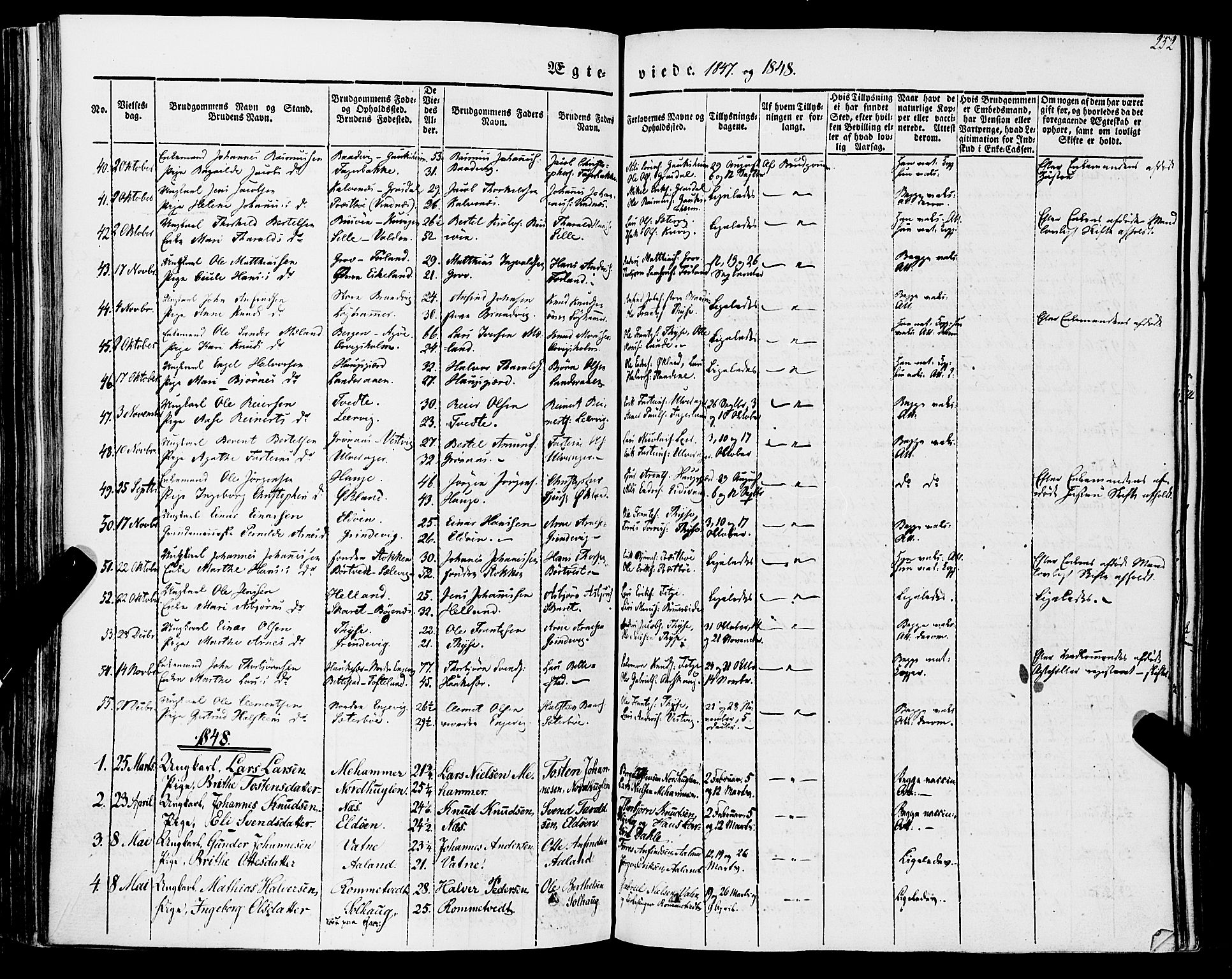 Stord sokneprestembete, AV/SAB-A-78201/H/Haa: Parish register (official) no. A 7, 1841-1861, p. 252