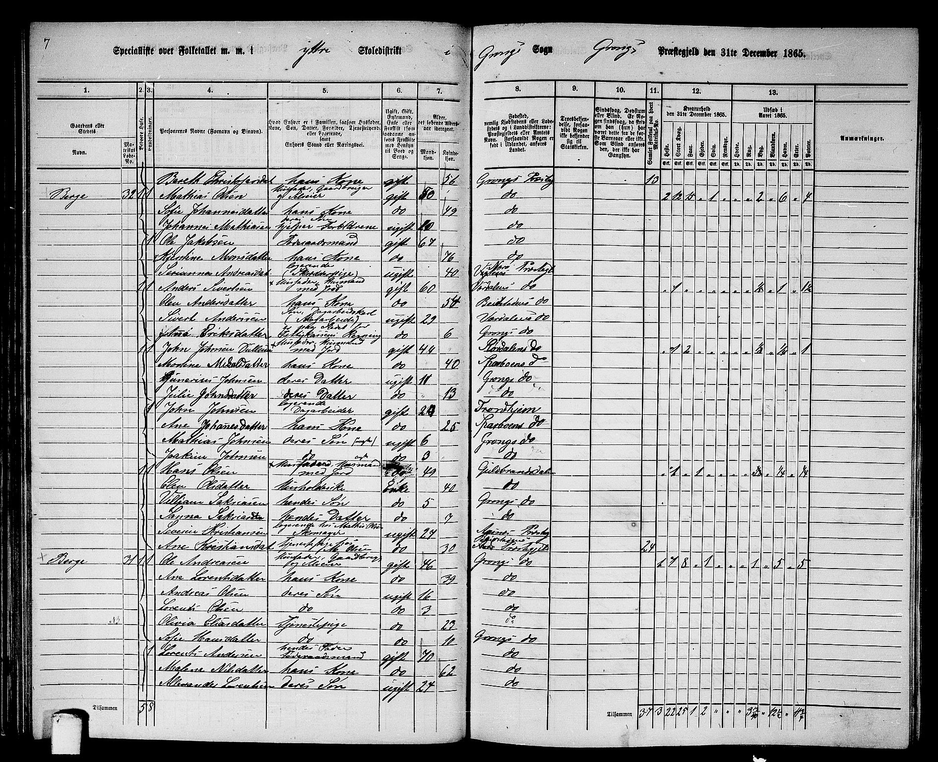 RA, 1865 census for Grong, 1865, p. 52