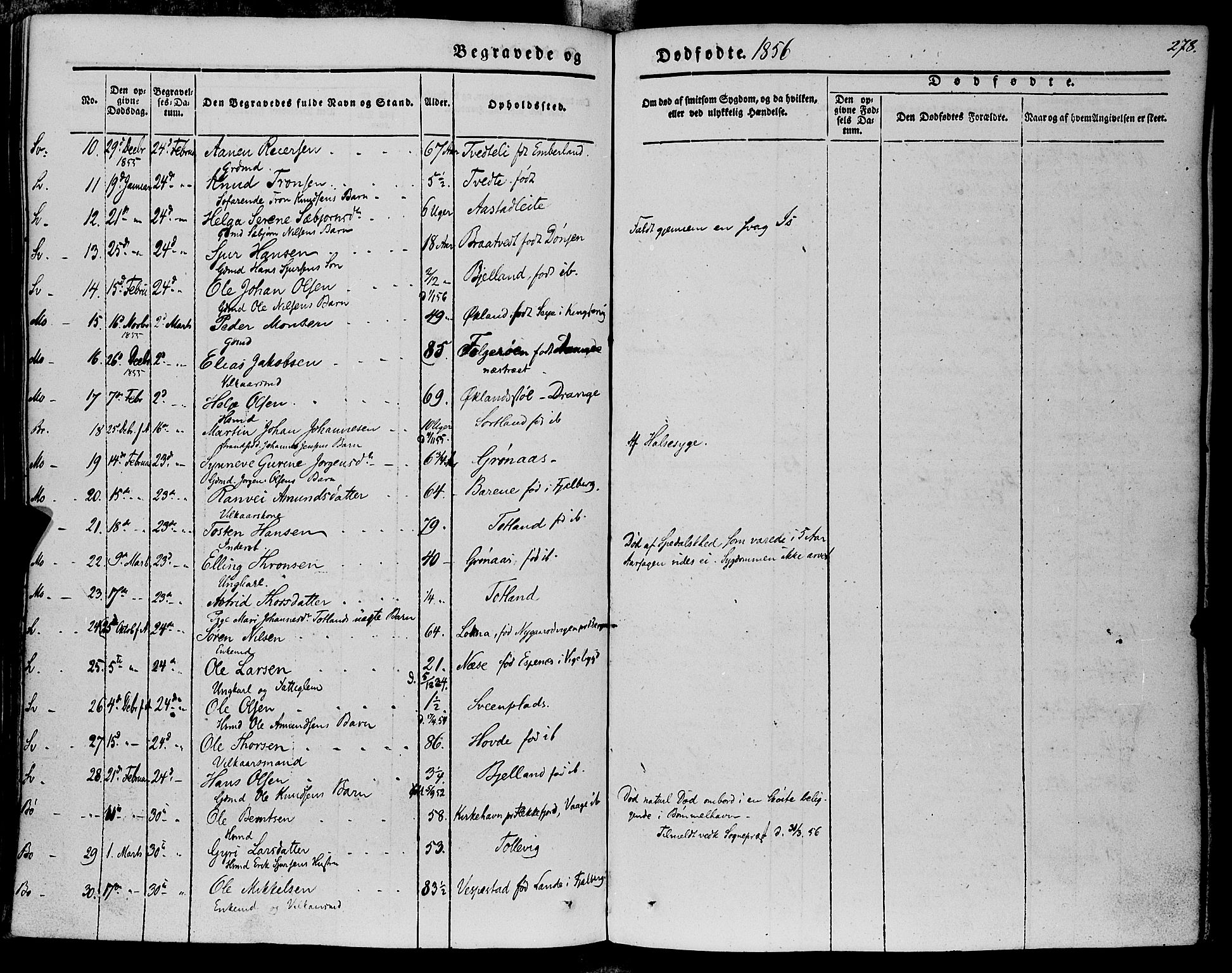 Finnås sokneprestembete, AV/SAB-A-99925/H/Ha/Haa/Haaa/L0007: Parish register (official) no. A 7, 1850-1862, p. 278