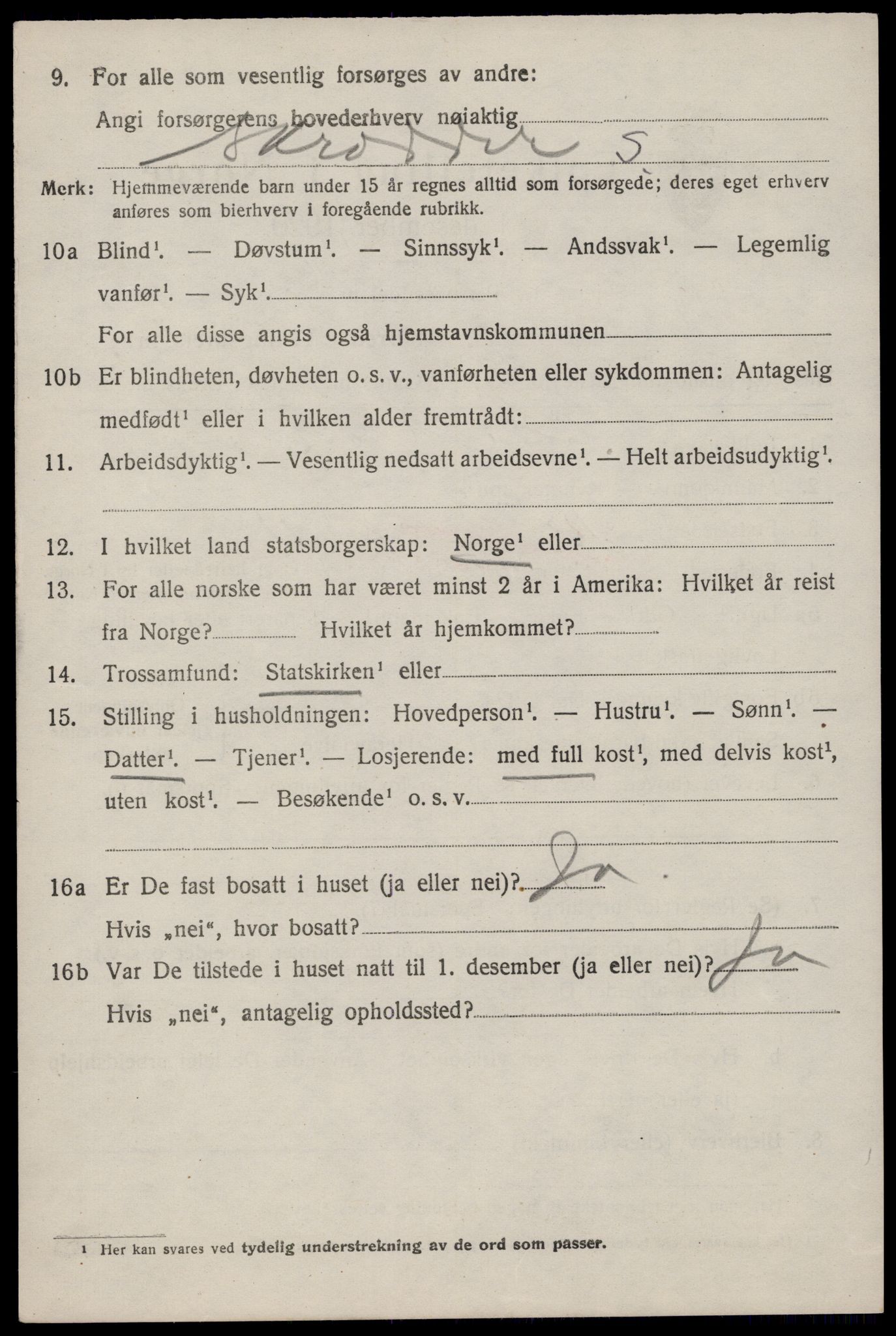 SAST, 1920 census for Skåre, 1920, p. 3725