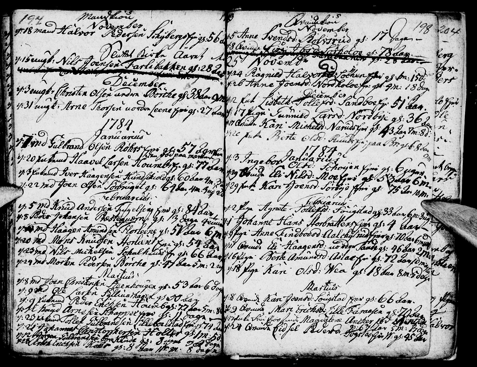 Ringsaker prestekontor, AV/SAH-PREST-014/I/Ia/L0005/0003: Parish register draft no. 5.3, 1780-1784, p. 197-198