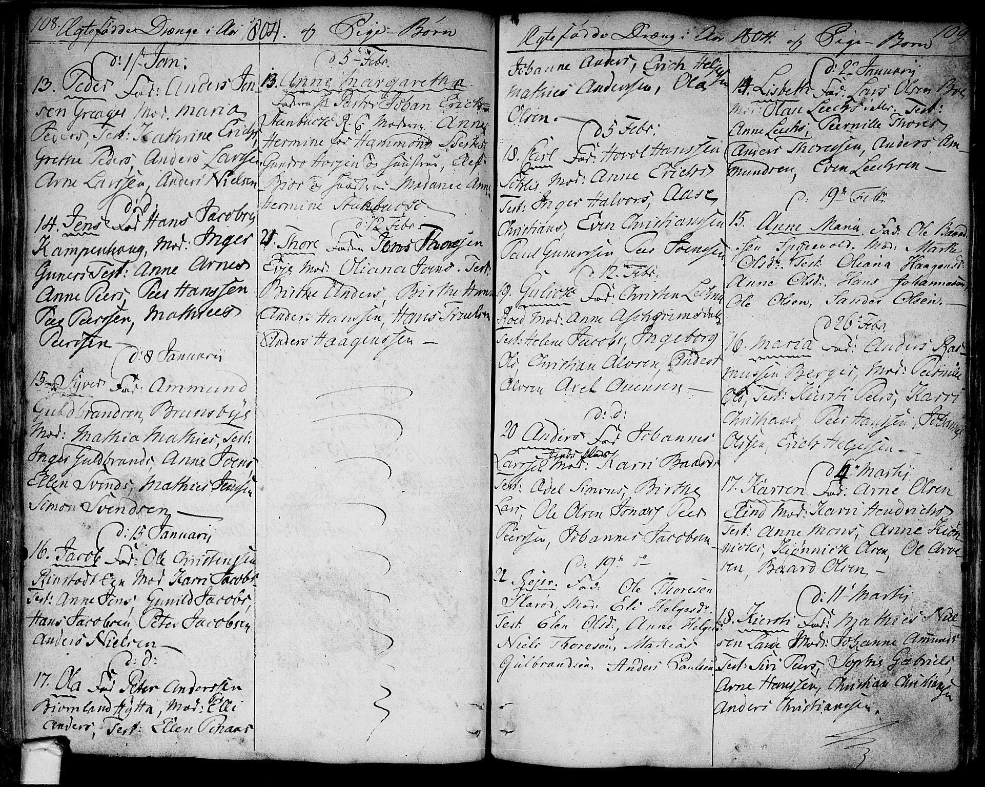 Tune prestekontor Kirkebøker, AV/SAO-A-2007/F/Fa/L0004: Parish register (official) no. 4, 1797-1815, p. 108-109