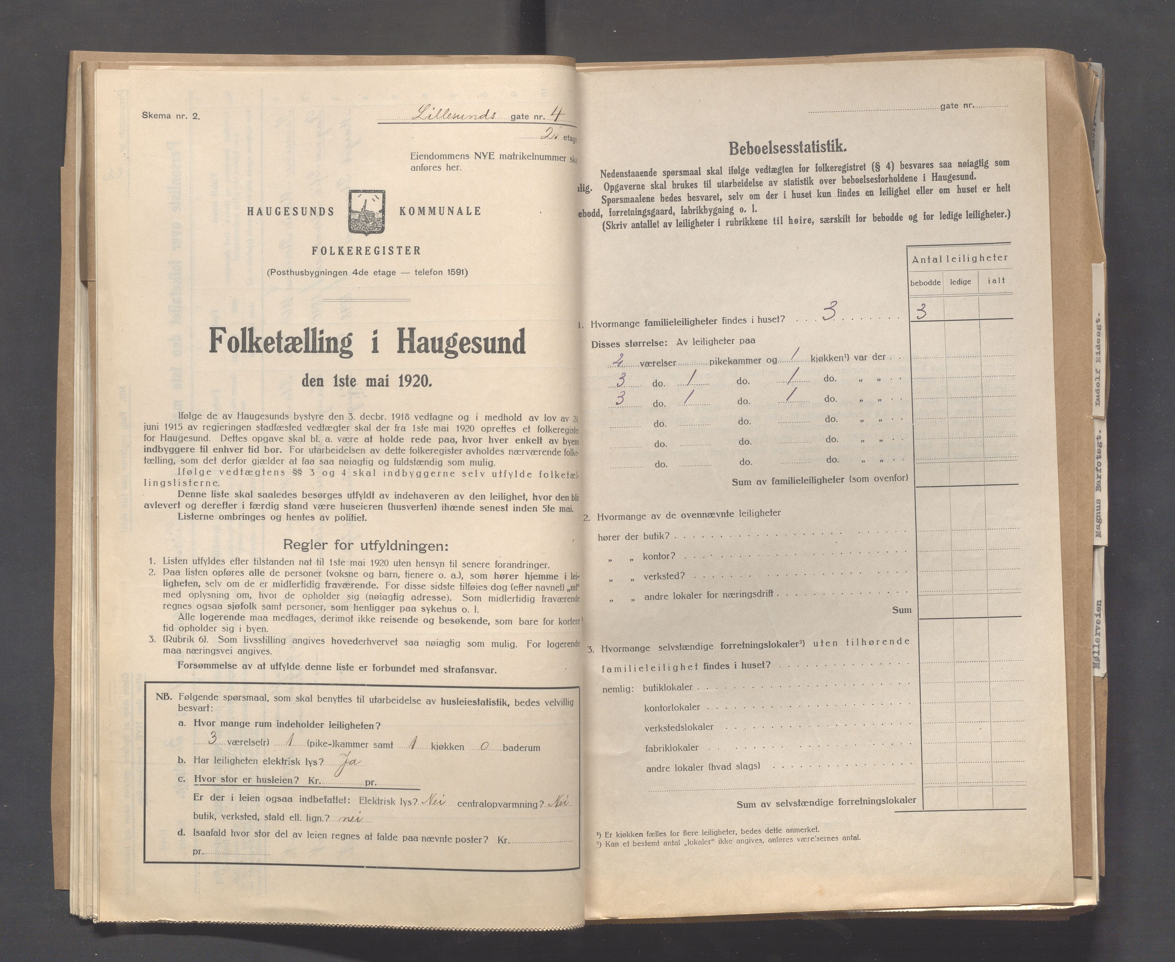 IKAR, Local census 1.5.1920 for Haugesund, 1920, p. 2868