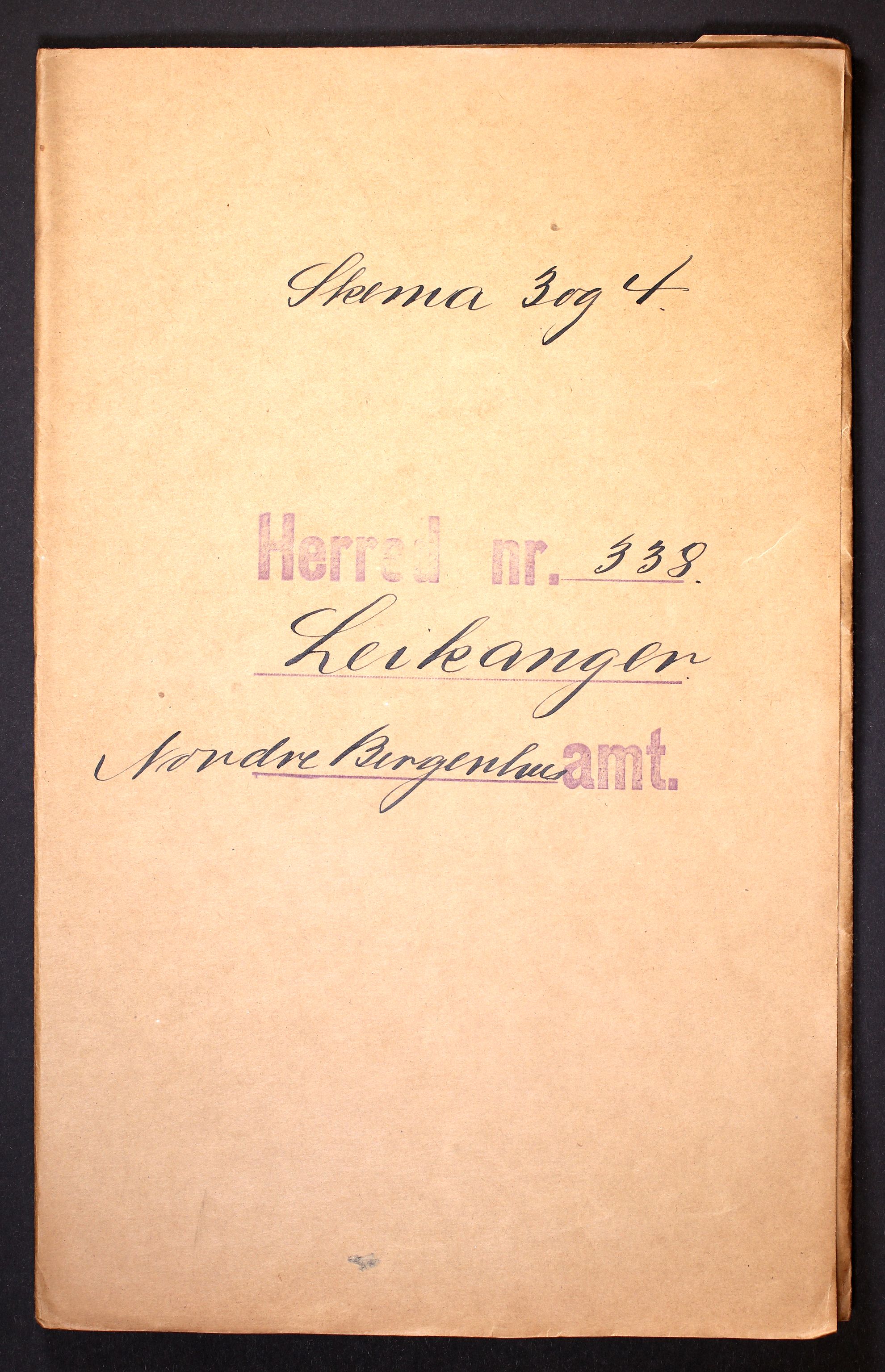 RA, 1910 census for Leikanger, 1910, p. 1