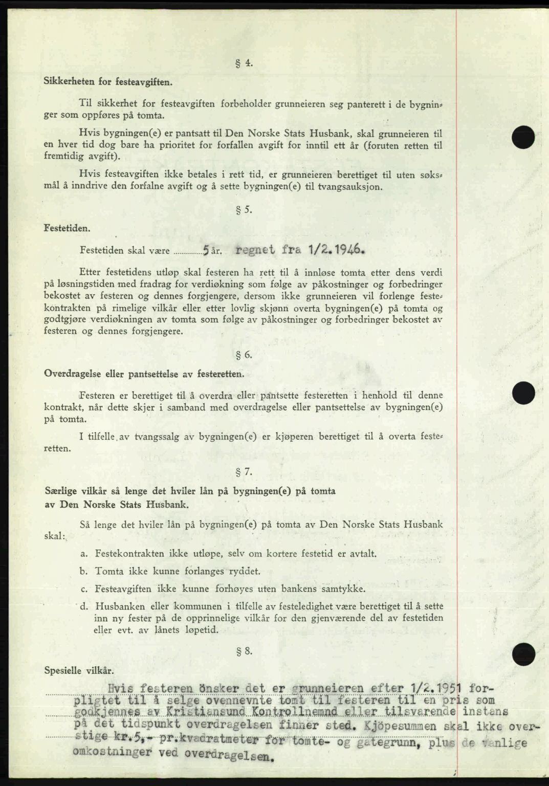 Kristiansund byfogd, AV/SAT-A-4587/A/27: Mortgage book no. 45, 1948-1949, Diary no: : 1361/1949