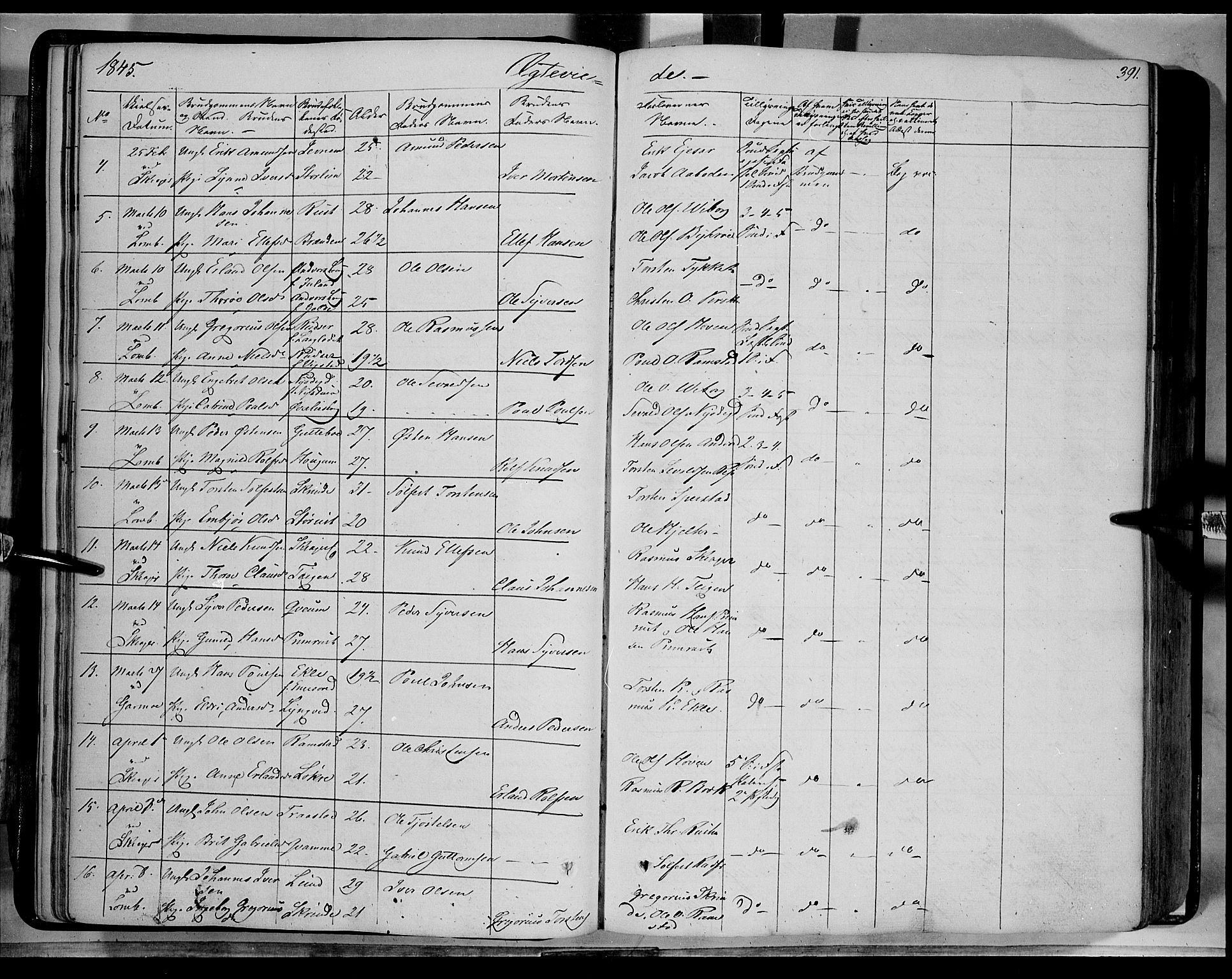Lom prestekontor, SAH/PREST-070/K/L0006: Parish register (official) no. 6B, 1837-1863, p. 391