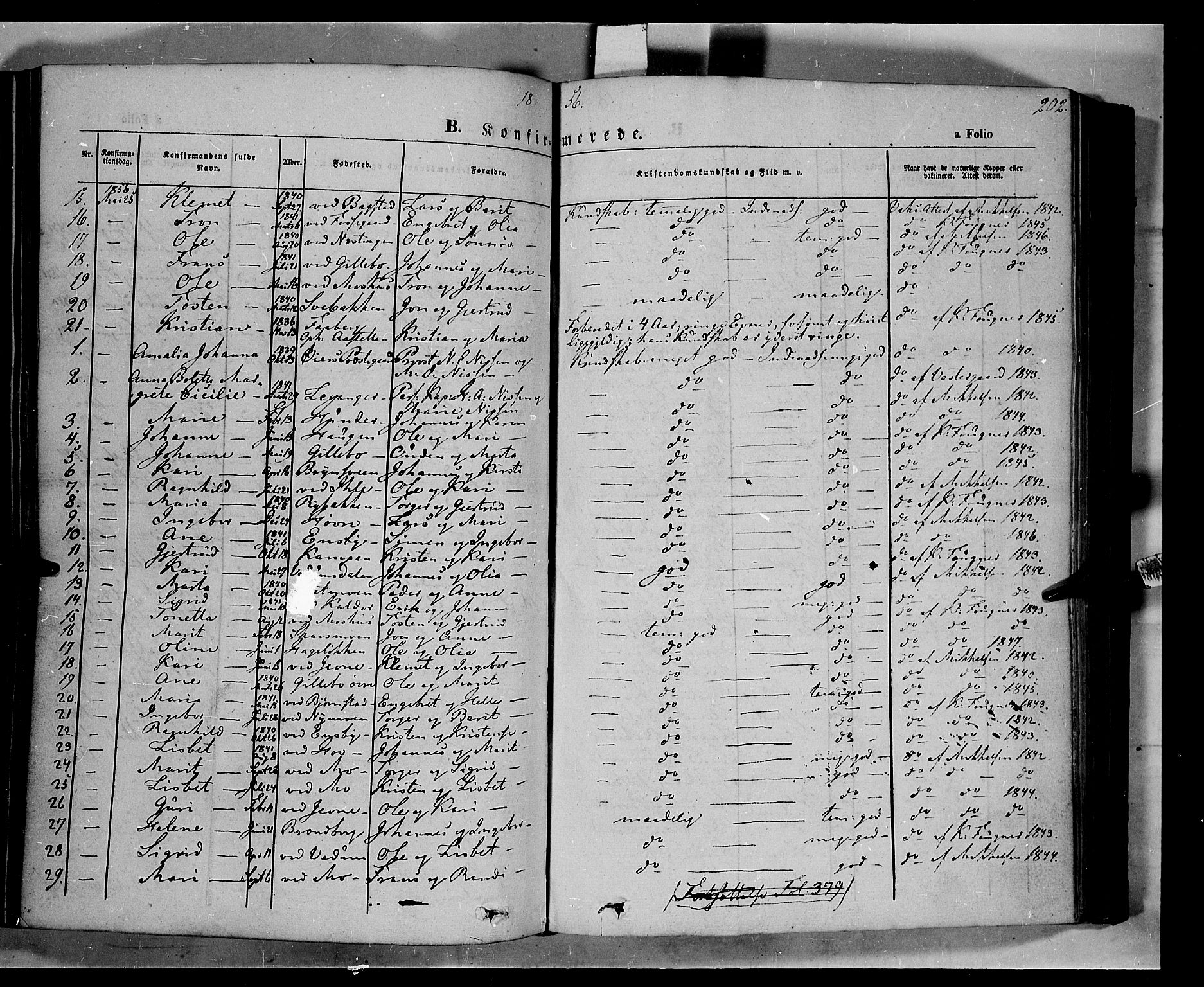 Øyer prestekontor, AV/SAH-PREST-084/H/Ha/Haa/L0005: Parish register (official) no. 5, 1842-1857, p. 202