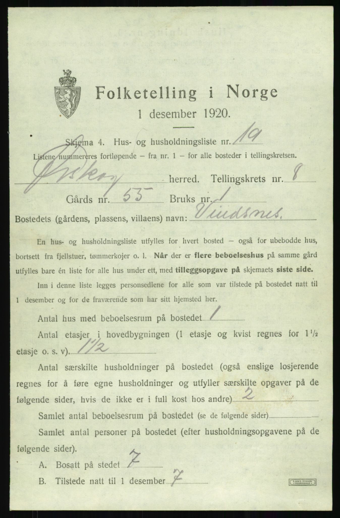 SAT, 1920 census for Ørskog, 1920, p. 704