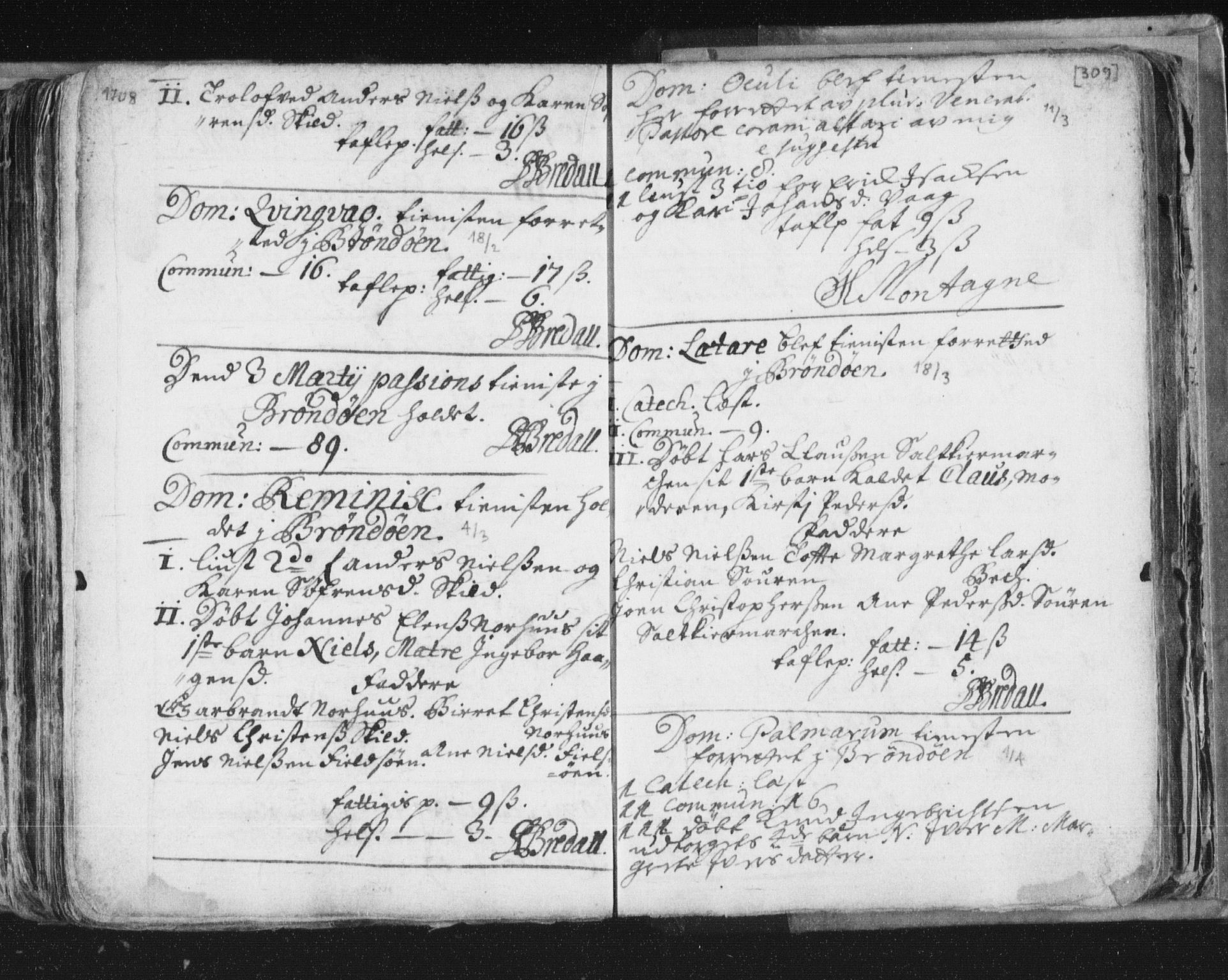 Ministerialprotokoller, klokkerbøker og fødselsregistre - Nordland, SAT/A-1459/813/L0192: Parish register (official) no. 813A02, 1677-1718, p. 309