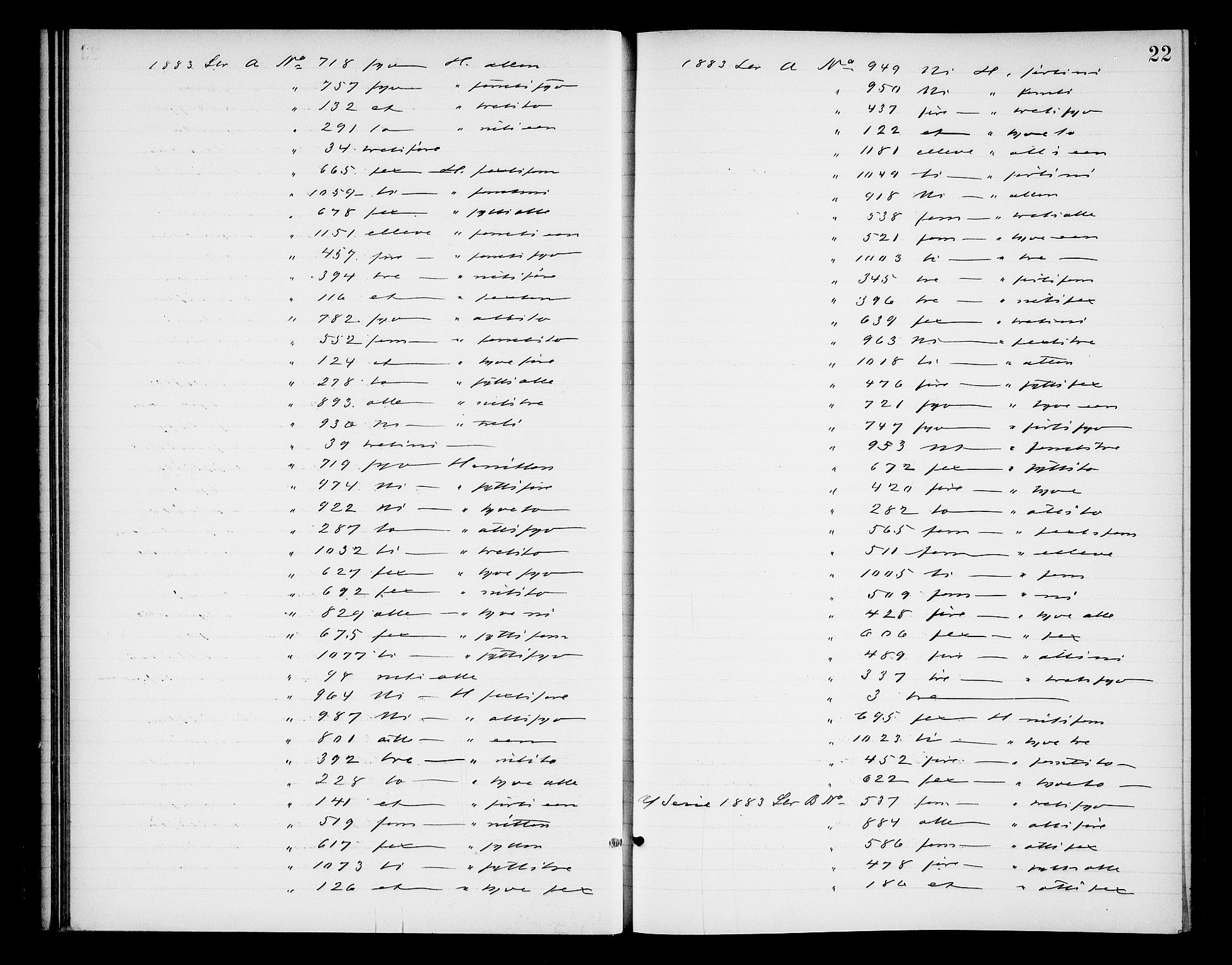 Oslo byfogd avd. I, AV/SAO-A-10220/L/Lb/Lba/L0005: Notarialprotokoll, rekke I, 1885-1888, p. 21b-22a