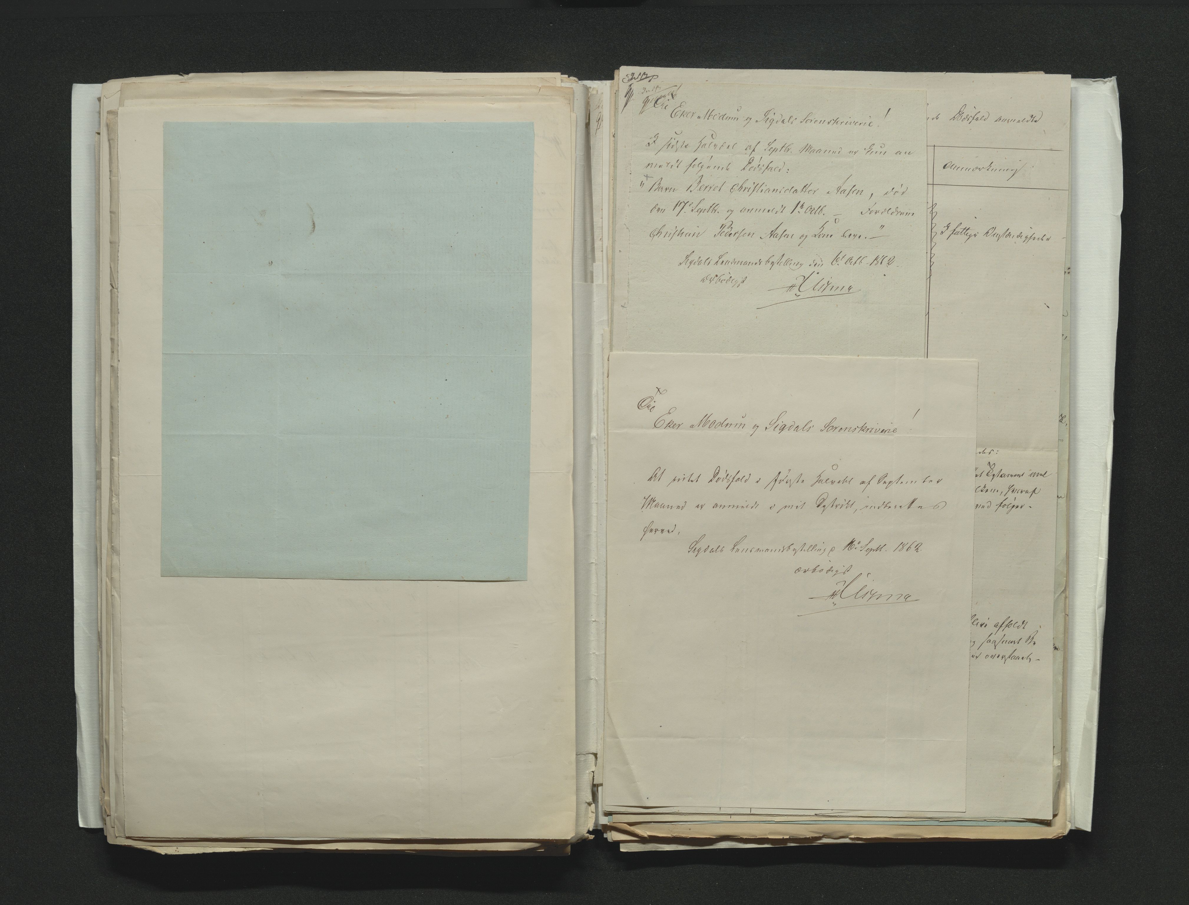 Eiker, Modum og Sigdal sorenskriveri, AV/SAKO-A-123/H/Ha/Hab/L0011: Dødsfallsmeldinger, 1862-1865, p. 107