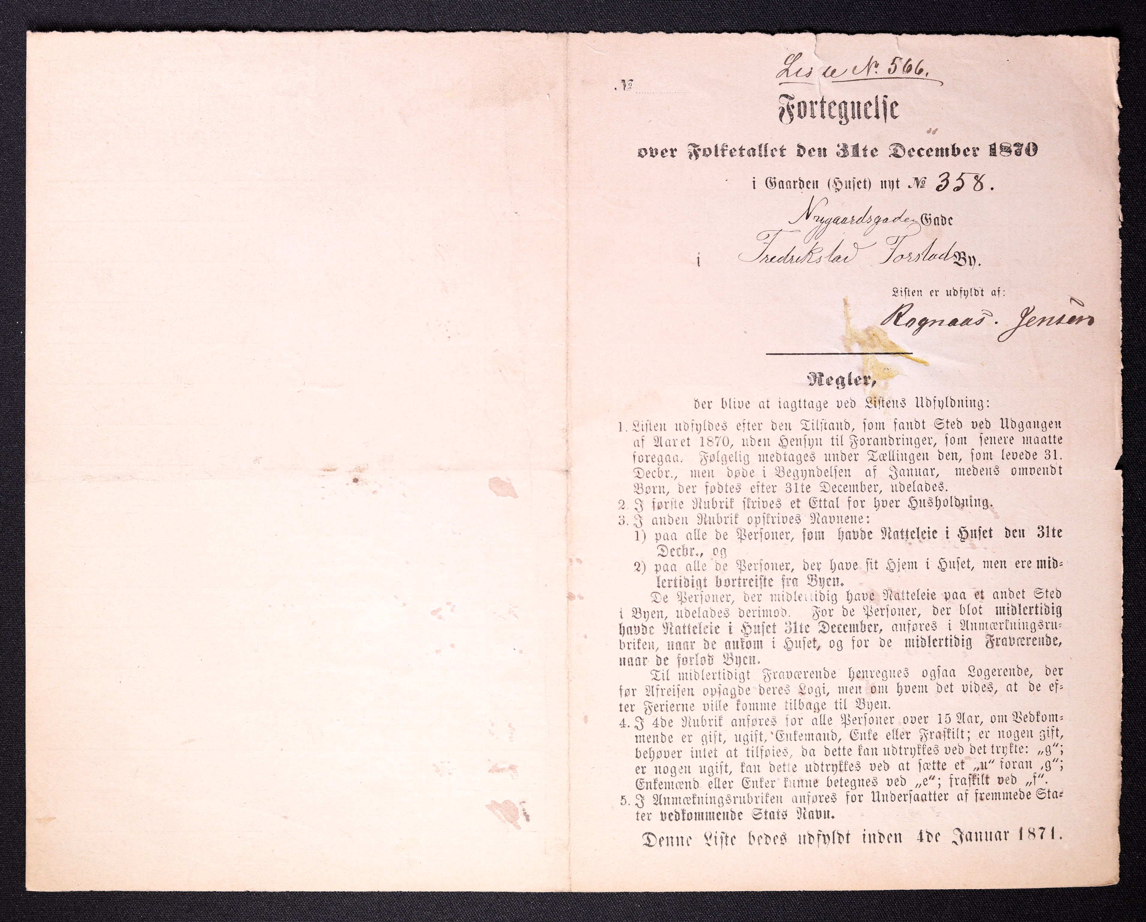 RA, 1870 census for 0103 Fredrikstad, 1870, p. 1127