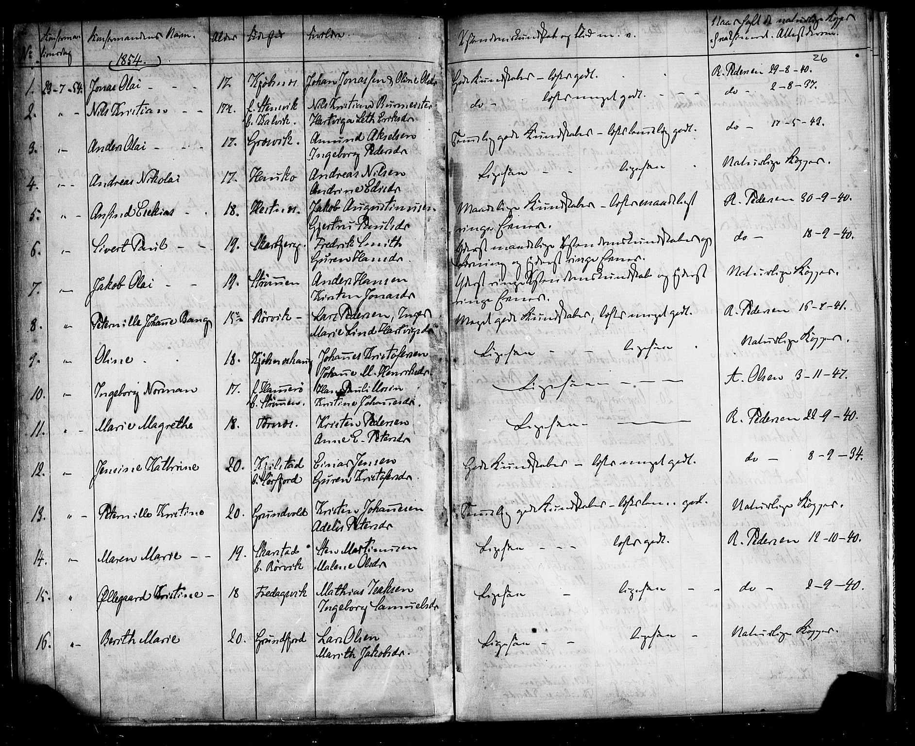 Ministerialprotokoller, klokkerbøker og fødselsregistre - Nordland, AV/SAT-A-1459/861/L0866: Parish register (official) no. 861A01, 1854-1864