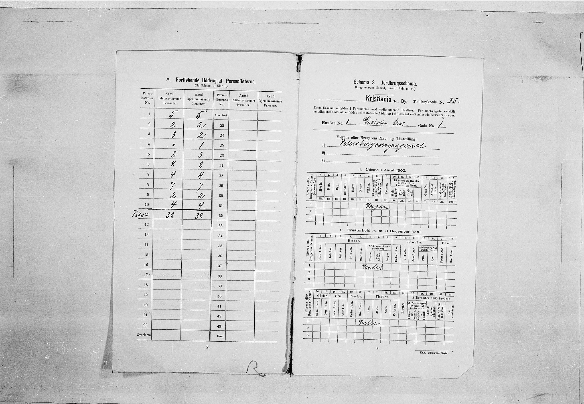 SAO, 1900 census for Kristiania, 1900, p. 112710