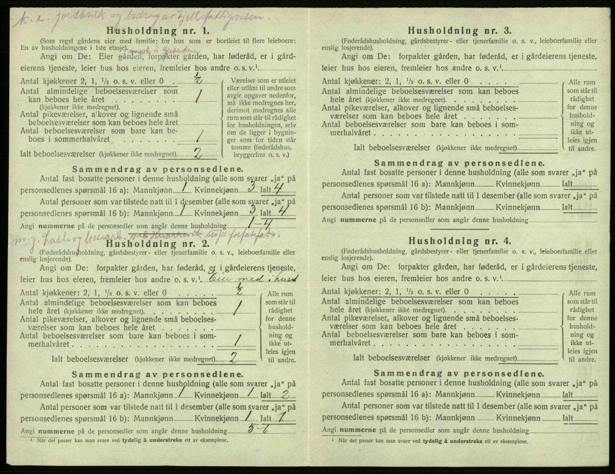 SAB, 1920 census for Fjell, 1920, p. 794