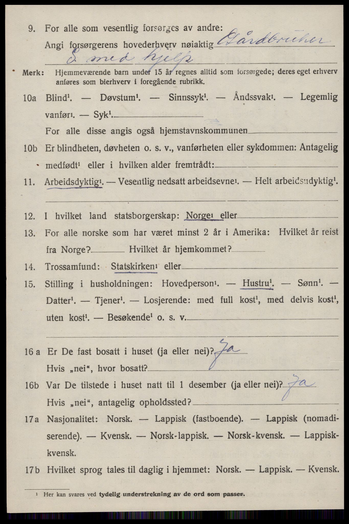 SAT, 1920 census for Jøssund, 1920, p. 3137
