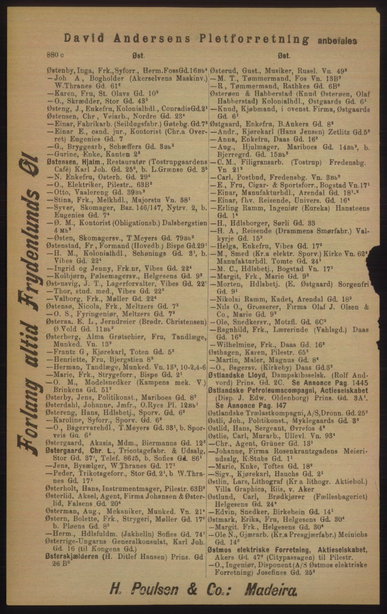 Kristiania/Oslo adressebok, PUBL/-, 1905, p. 880