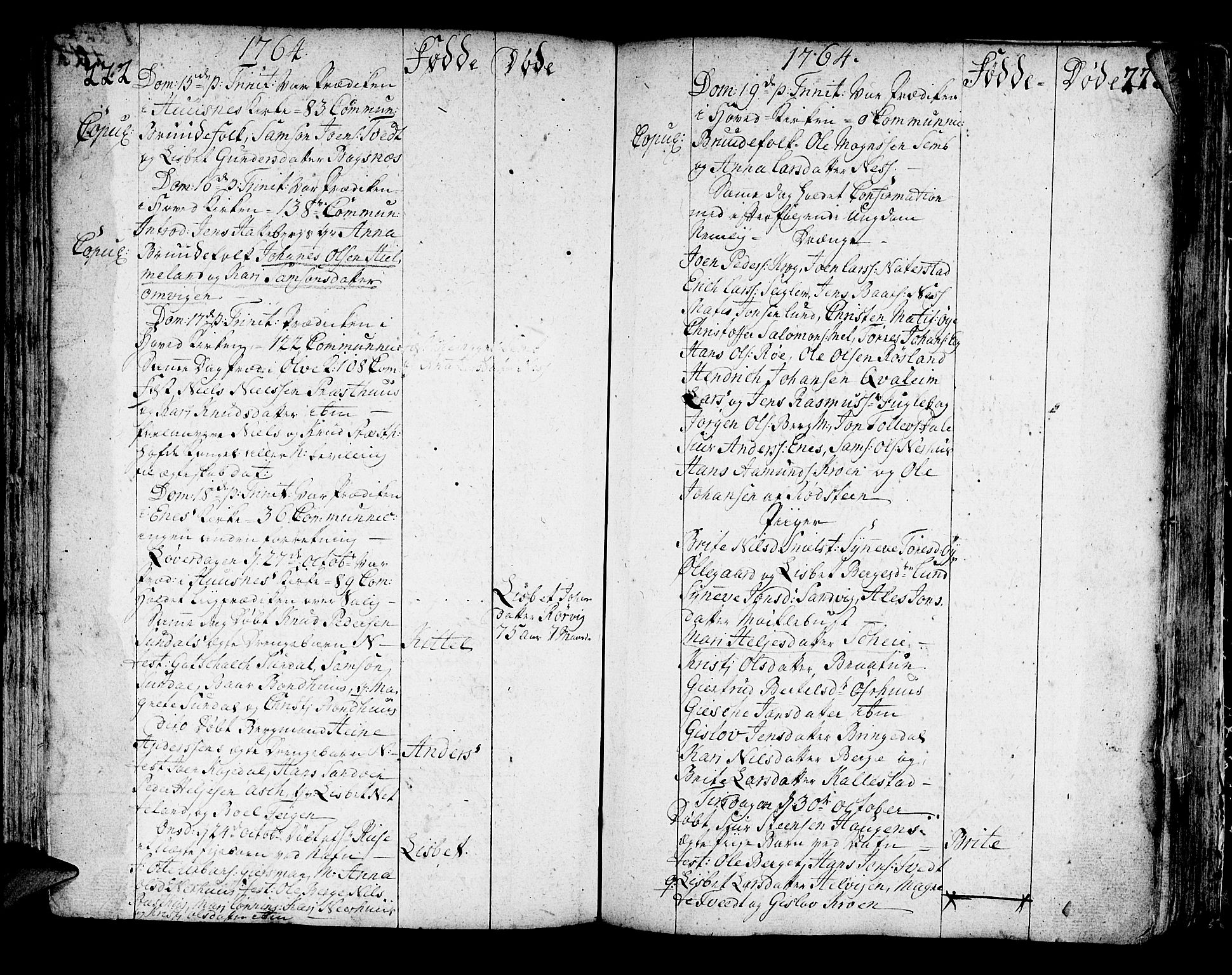 Kvinnherad sokneprestembete, SAB/A-76401/H/Haa: Parish register (official) no. A 3, 1754-1777, p. 222-223