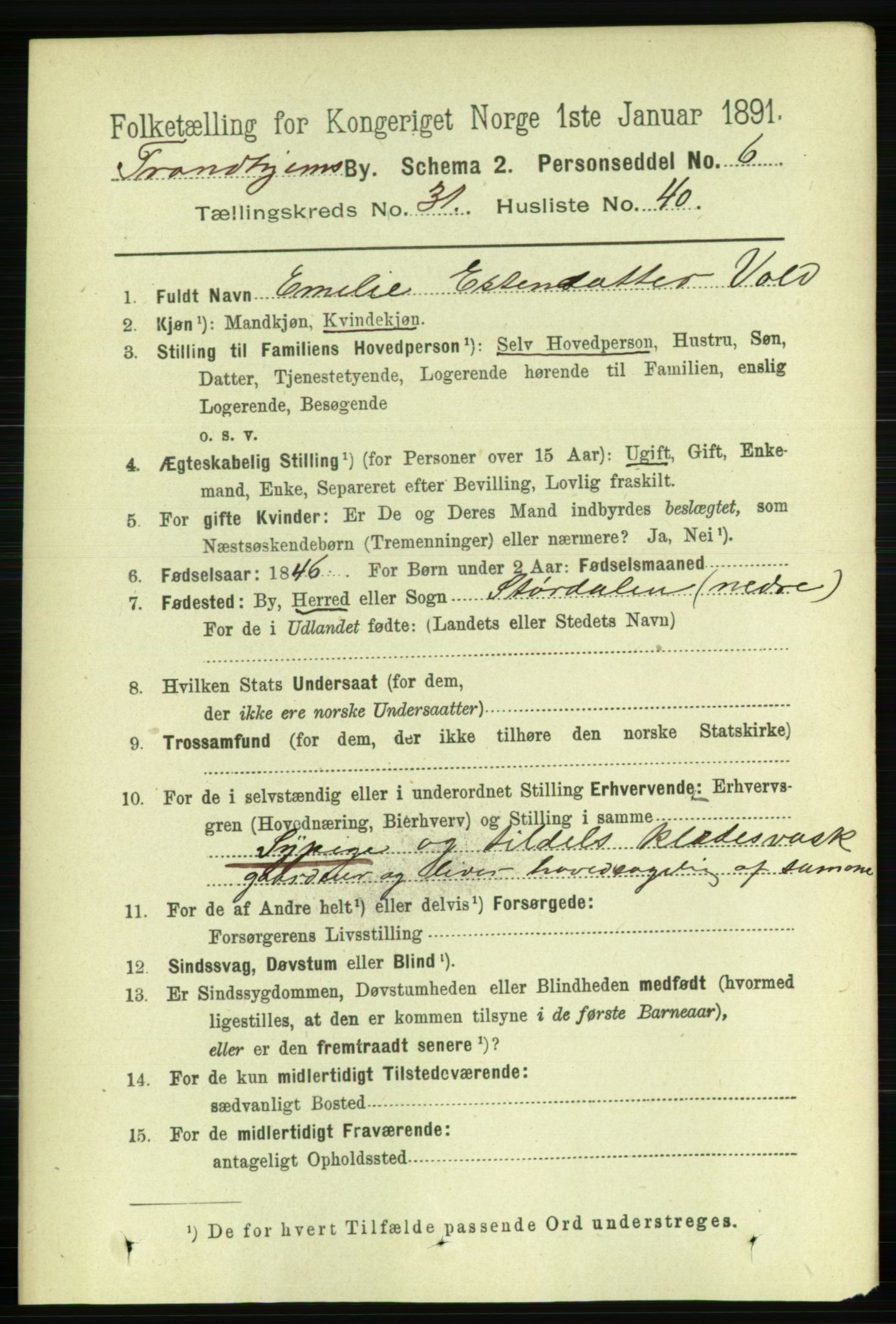 RA, 1891 census for 1601 Trondheim, 1891, p. 23722