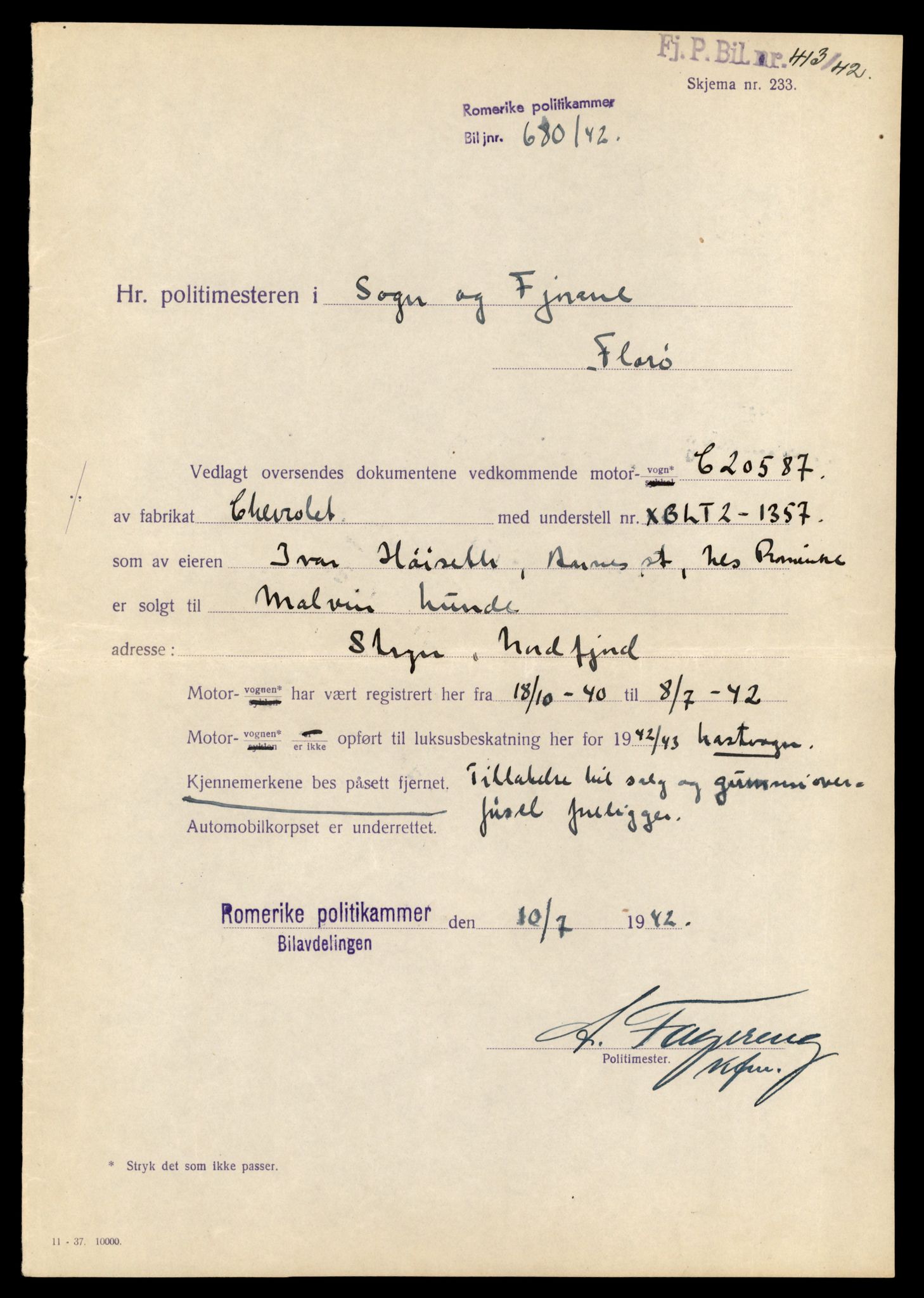 Møre og Romsdal vegkontor - Ålesund trafikkstasjon, AV/SAT-A-4099/F/Fe/L0034: Registreringskort for kjøretøy T 12500 - T 12652, 1927-1998, p. 1142