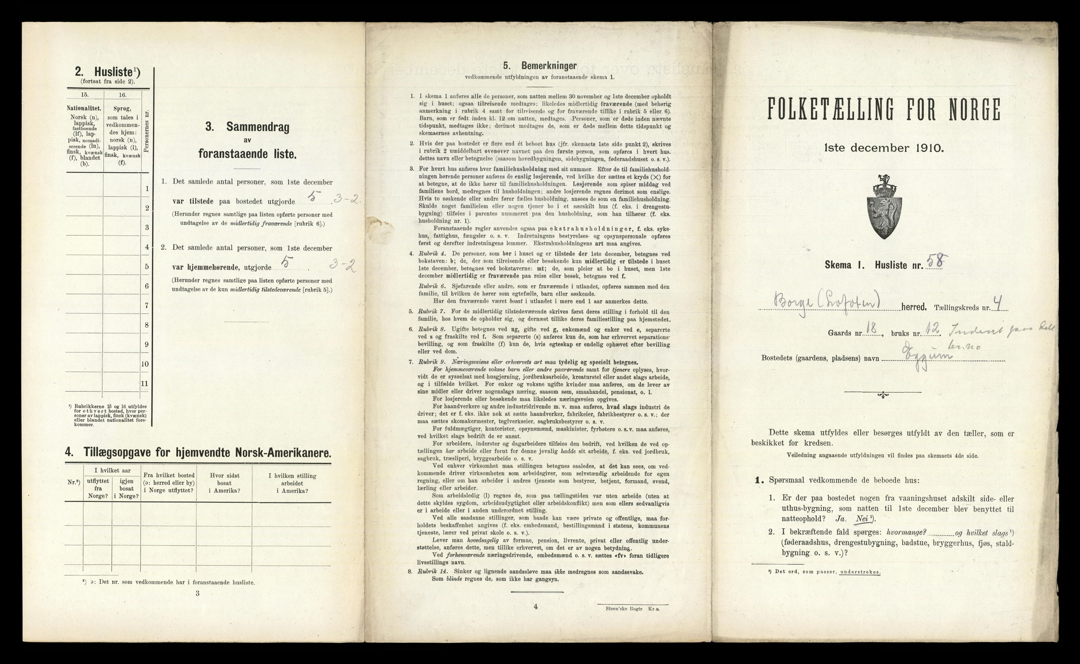 RA, 1910 census for Borge, 1910, p. 471