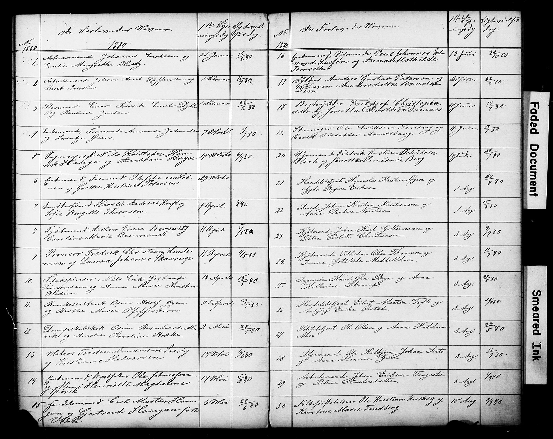 Ministerialprotokoller, klokkerbøker og fødselsregistre - Sør-Trøndelag, AV/SAT-A-1456/601/L0059: Banns register no. 601A27, 1870-1911