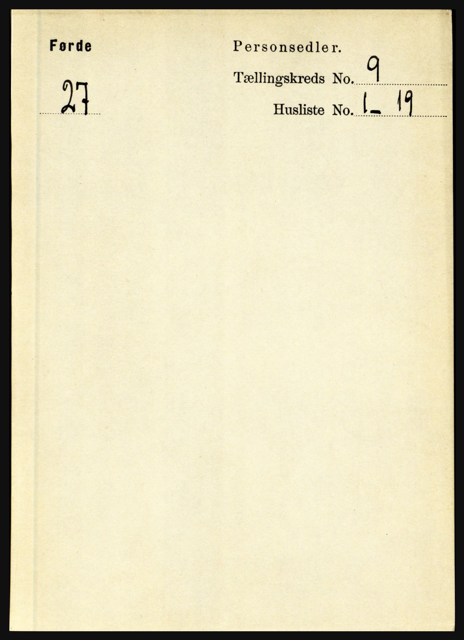 RA, 1891 census for 1432 Førde, 1891, p. 3319