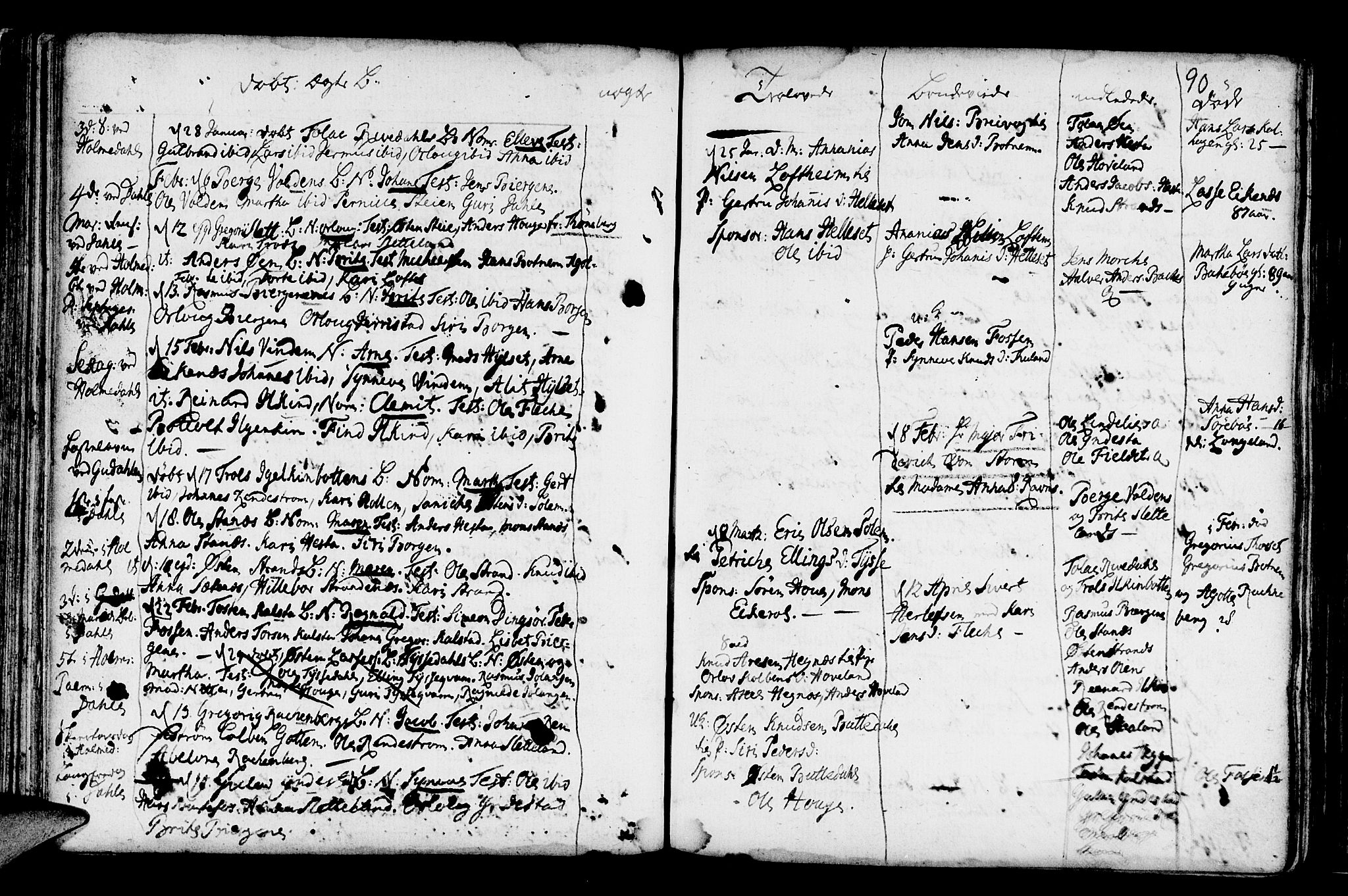 Fjaler sokneprestembete, AV/SAB-A-79801/H/Haa/Haaa/L0001: Parish register (official) no. A 1, 1755-1778, p. 90